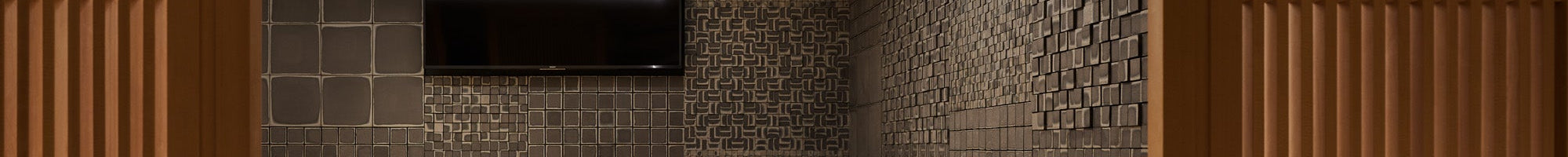 Arare, Jin, Square & Kasuri tiles at Karumaru Ikebukuro Tokyo