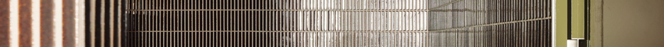 Kaji Border Burnt Russet tiles in a bathroom at a private penthouse in Knokke-Heist