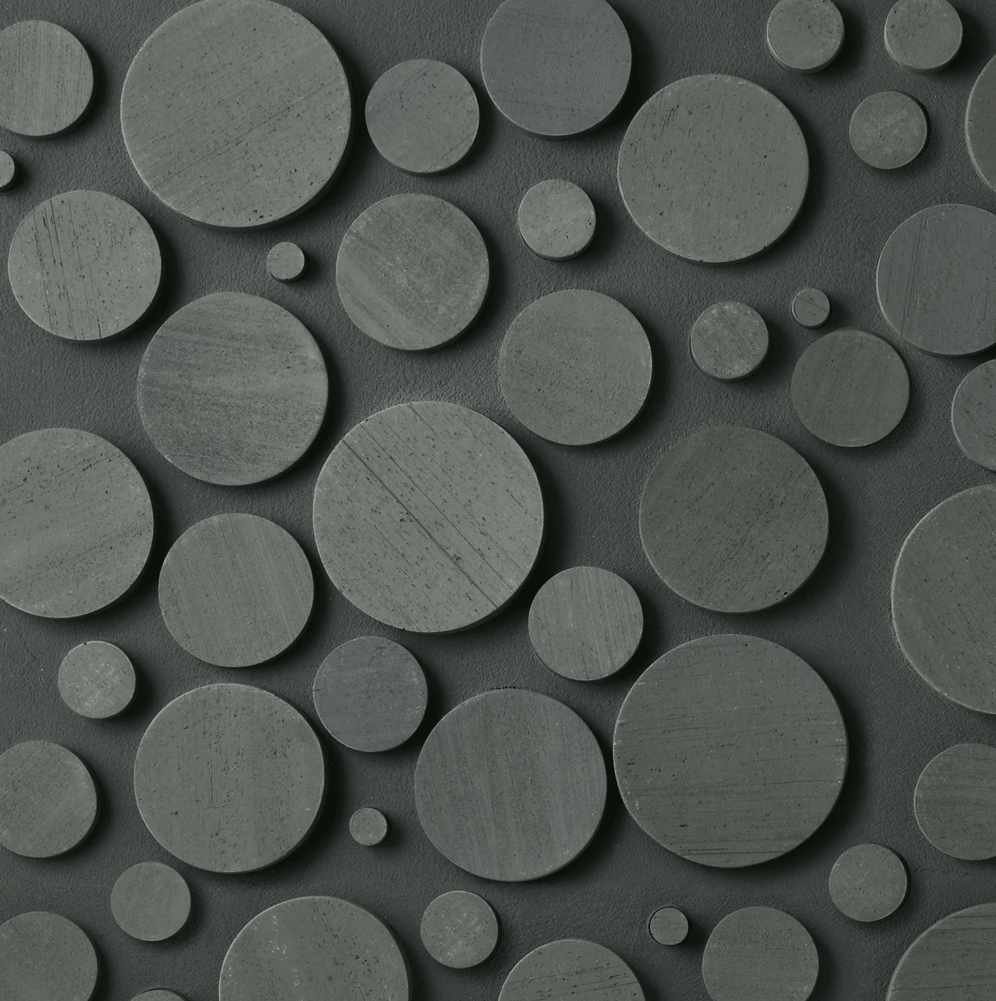 Japanese ceramic wall tiles Enga Sample in ⌀30 from Mittsu Japanese Tiles