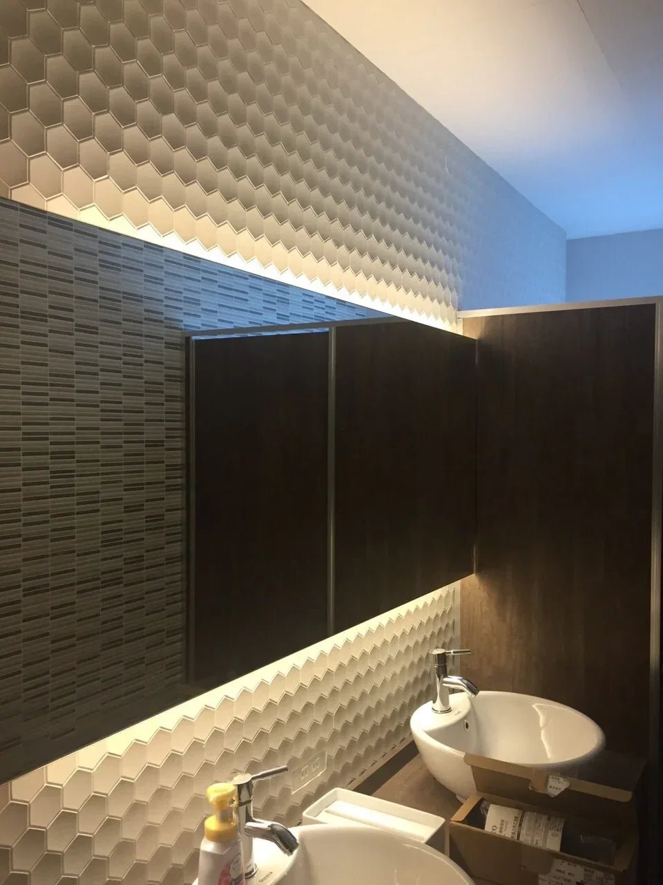 Japanese ceramic wall tiles Hanikamu Sample in Matt Black from Mittsu Japanese Tiles