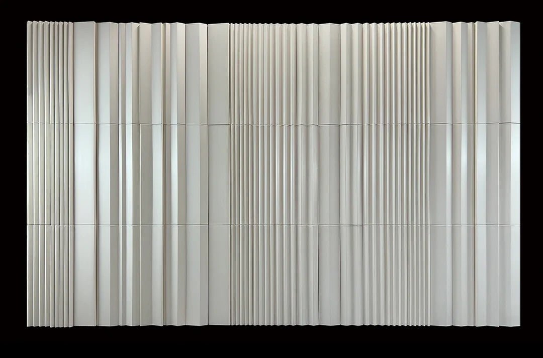 Japanese ceramic wall tiles Hikari Flow in Matt White from Mittsu Japanese Tiles