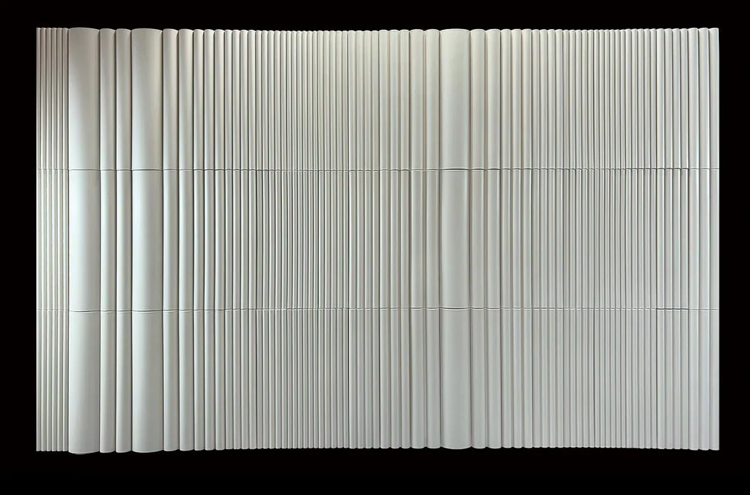 Japanese ceramic wall tiles Hikari Flow in Matt Black from Mittsu Japanese Tiles