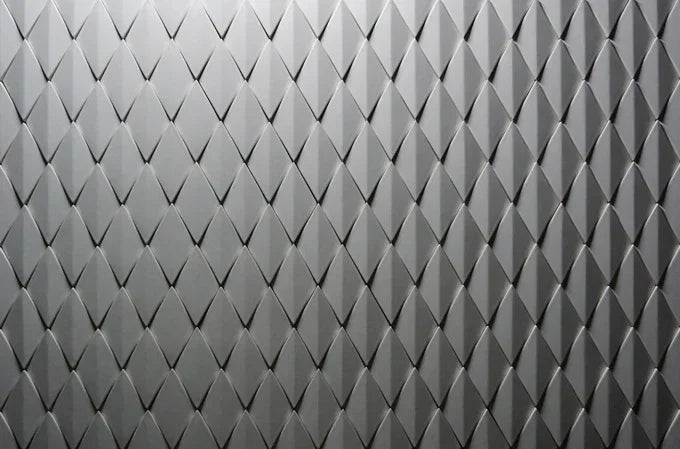 Japanese ceramic wall tiles Hishigata Sample in White from Mittsu Japanese Tiles