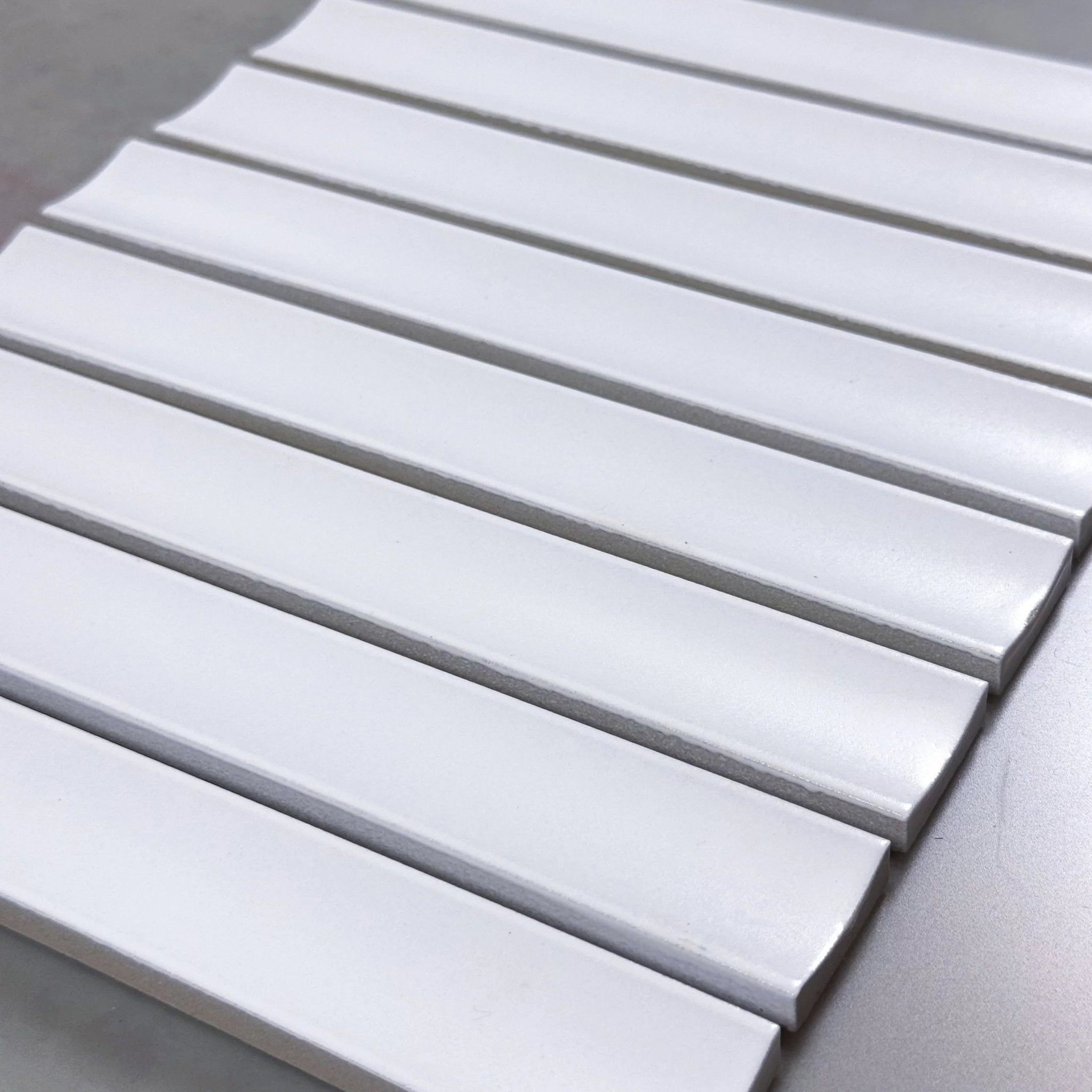 Japanese ceramic wall tiles Ka - Bu in Matt White from Mittsu Japanese Tiles