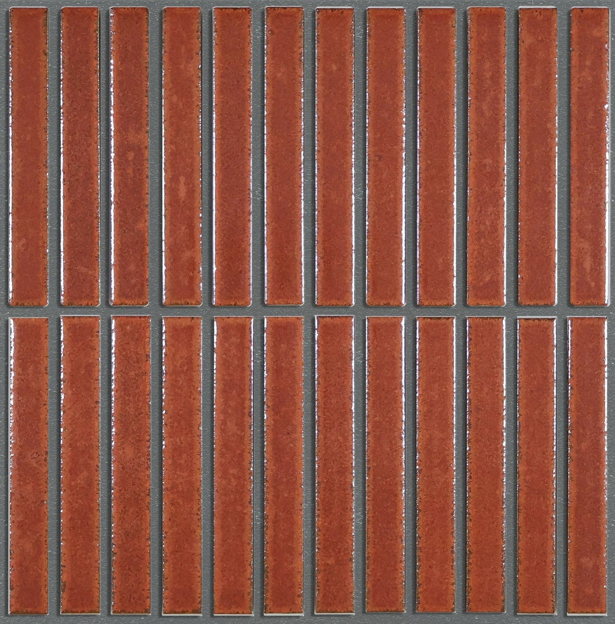 Japanese ceramic wall tiles Kaji Border in Mustard from Mittsu Japanese Tiles