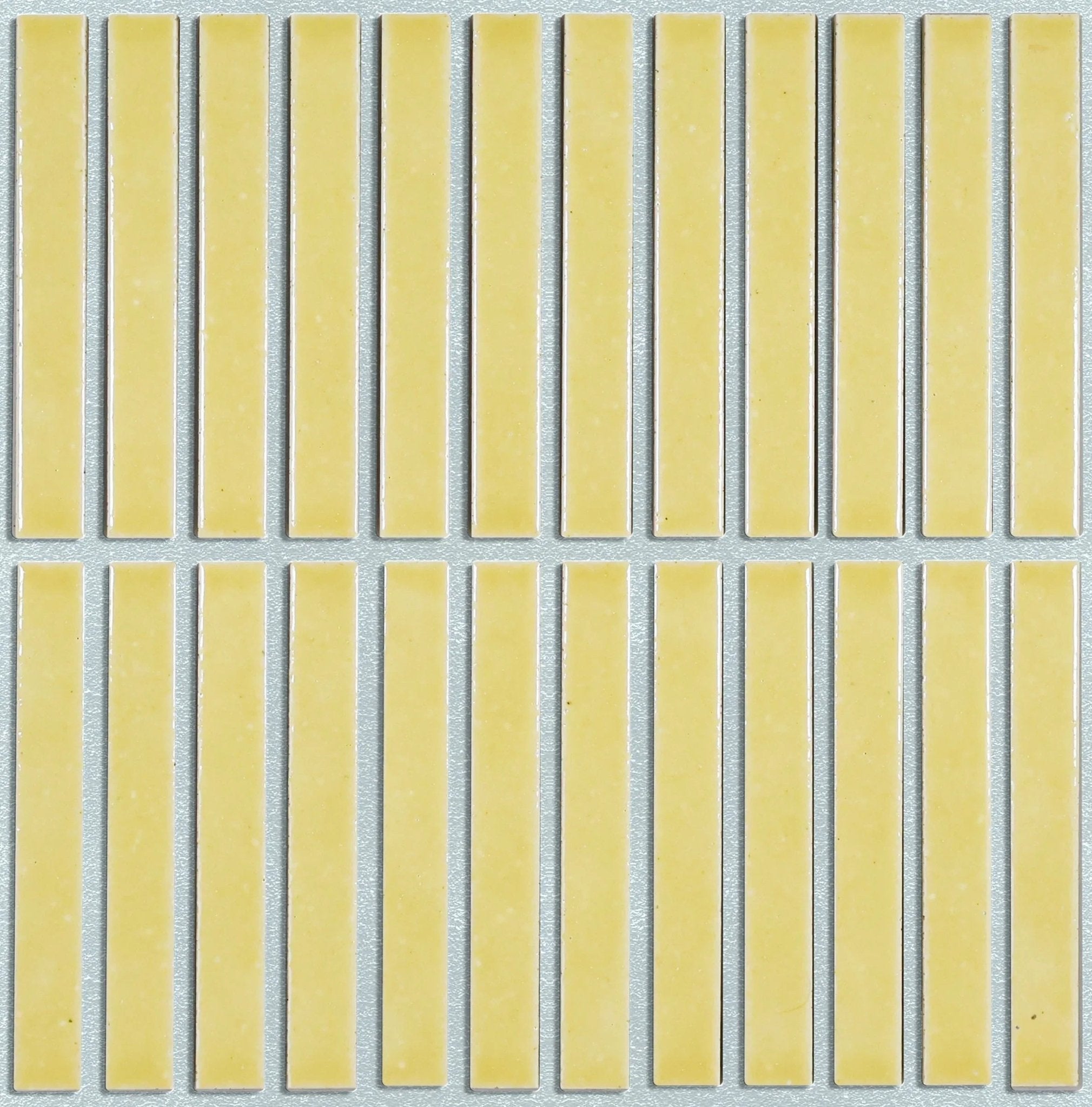 Japanese ceramic wall tiles Kaji Border in Mustard from Mittsu Japanese Tiles