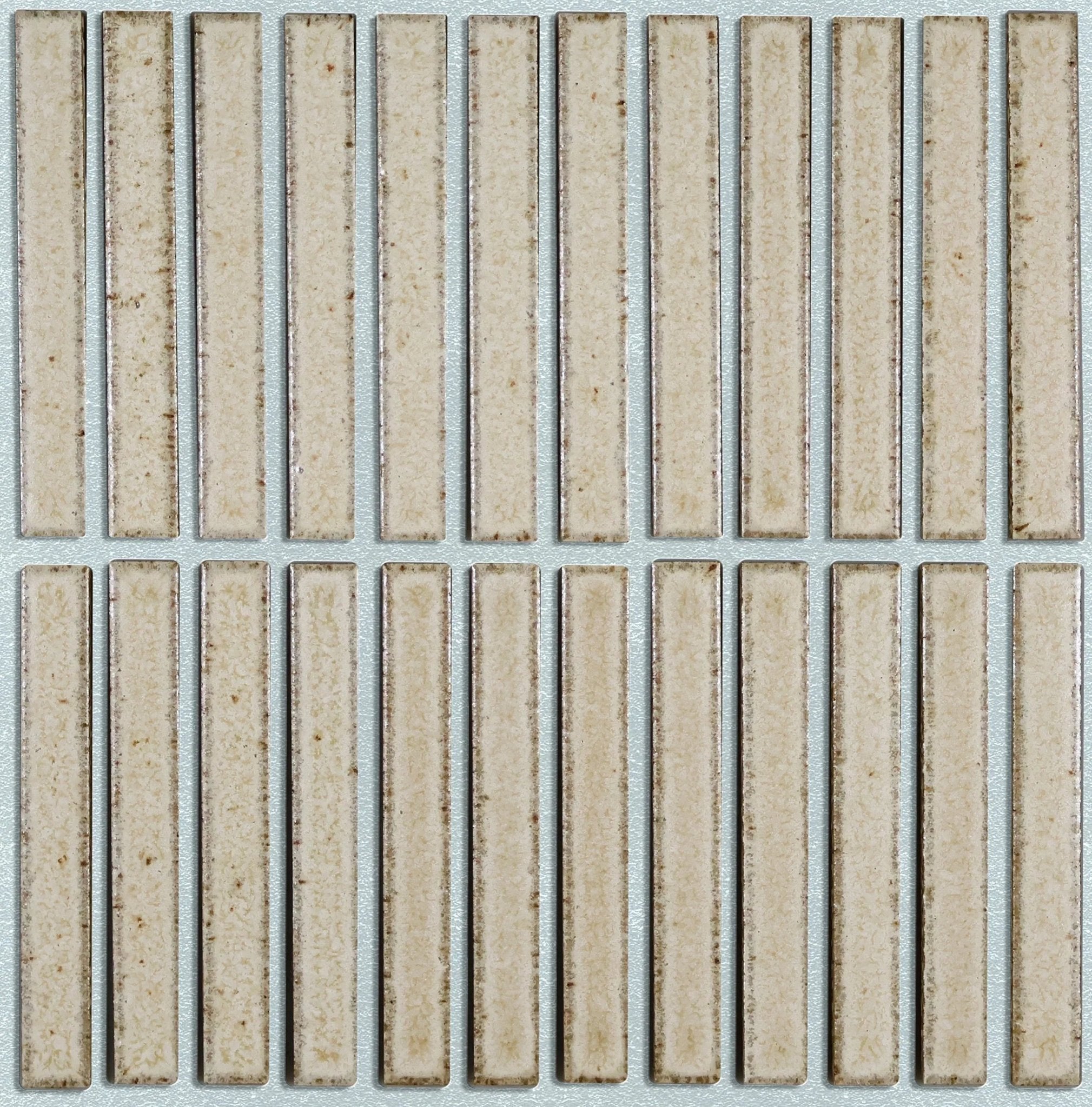 Japanese ceramic wall tiles Kaji Border in Mustard from Mittsu Japanese Tiles