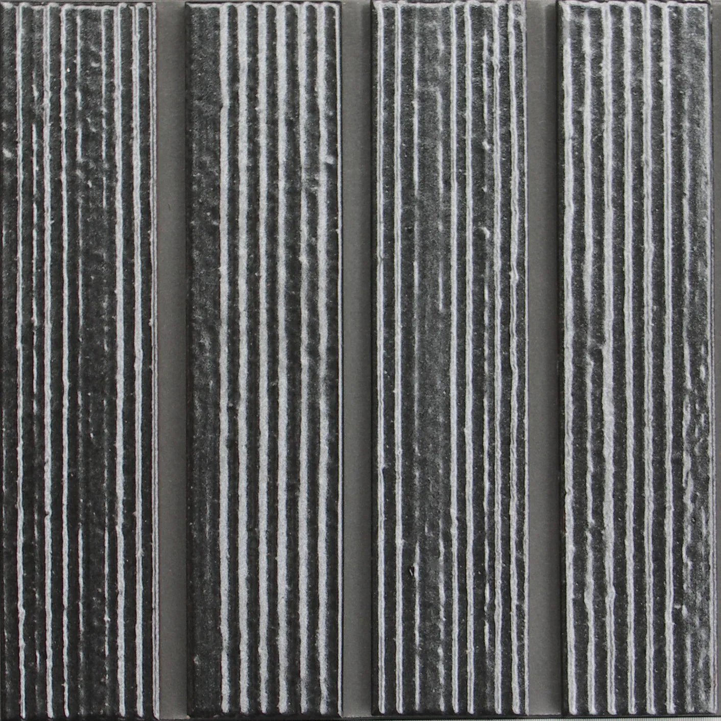 Japanese ceramic wall tiles Kaji Juhi Sample in Wrought Iron from Mittsu Japanese Tiles