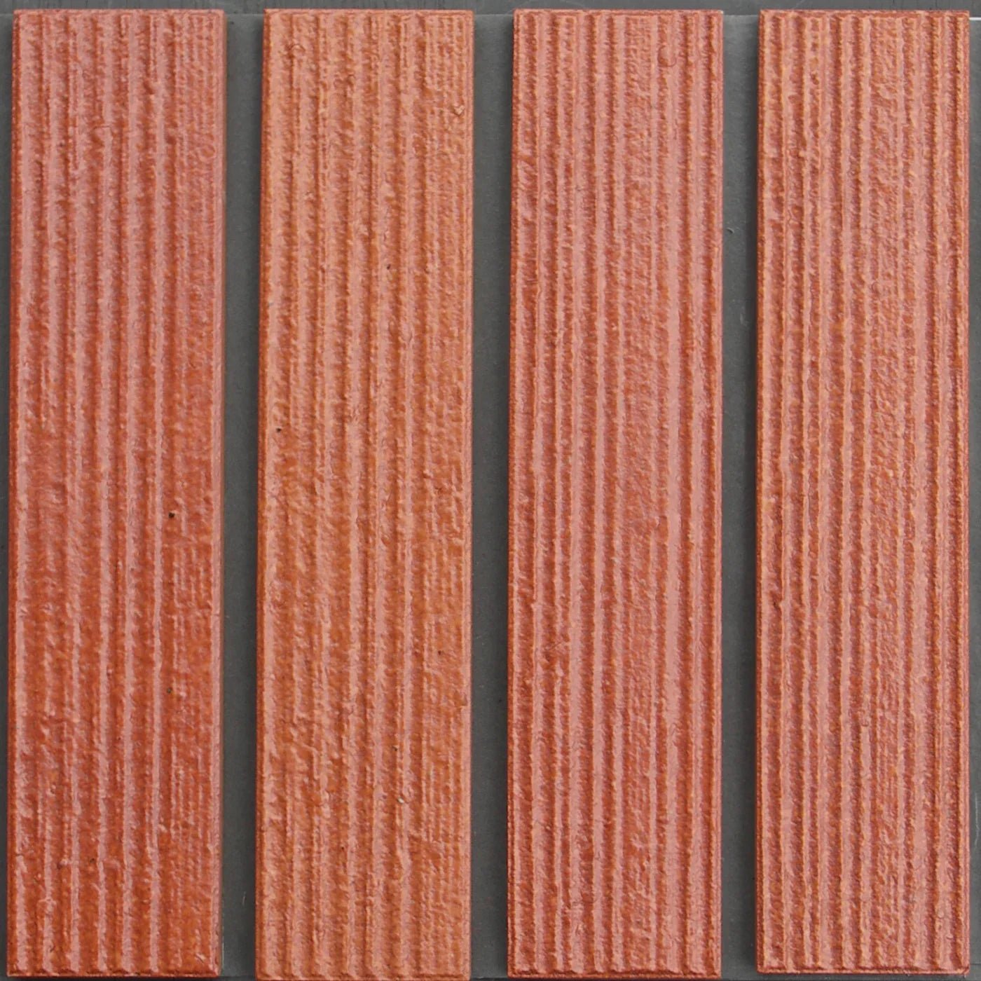 Japanese ceramic wall tiles Kaji Juhi Sample in Tangerine from Mittsu Japanese Tiles