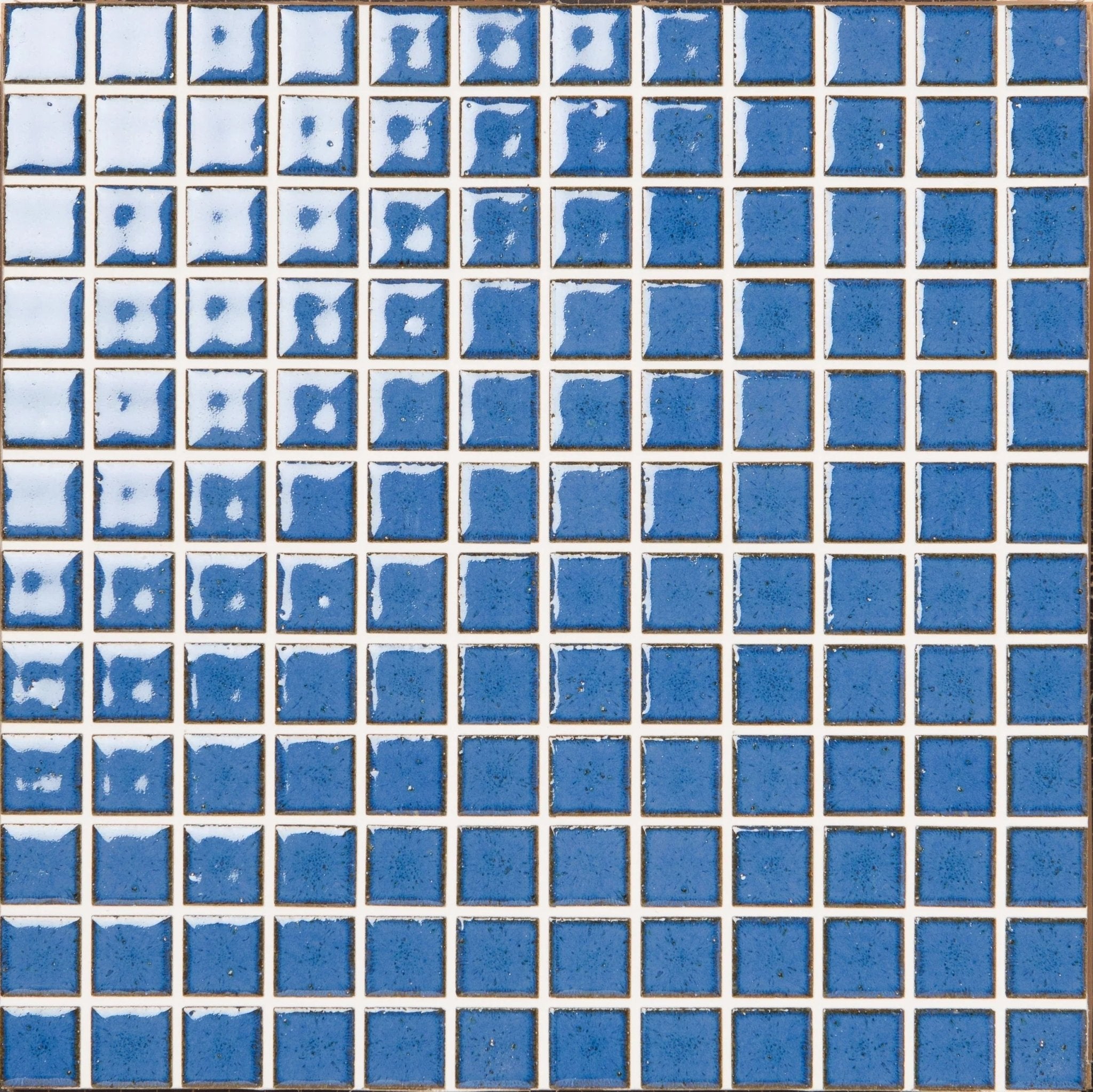 Japanese ceramic wall tiles Kaji Ko Sample in Sapphire from Mittsu Japanese Tiles