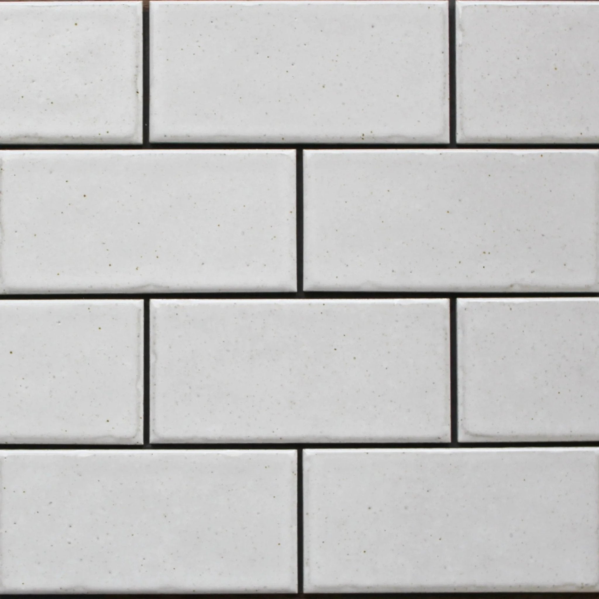 Japanese ceramic wall tiles Kaji Kukei Sample in Powder White from Mittsu Japanese Tiles