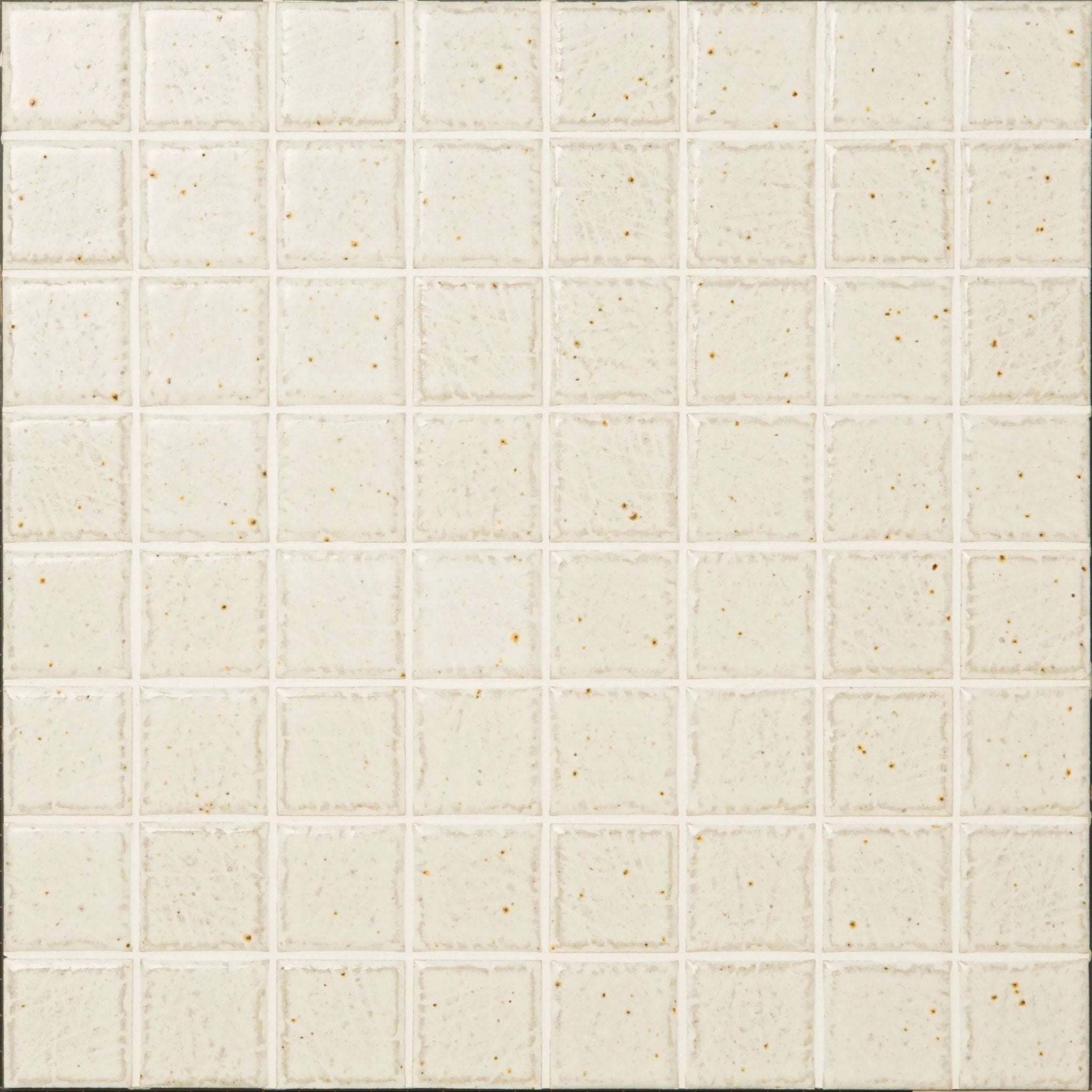 Japanese ceramic wall tiles Kaji Naka Sample in Powder White from Mittsu Japanese Tiles