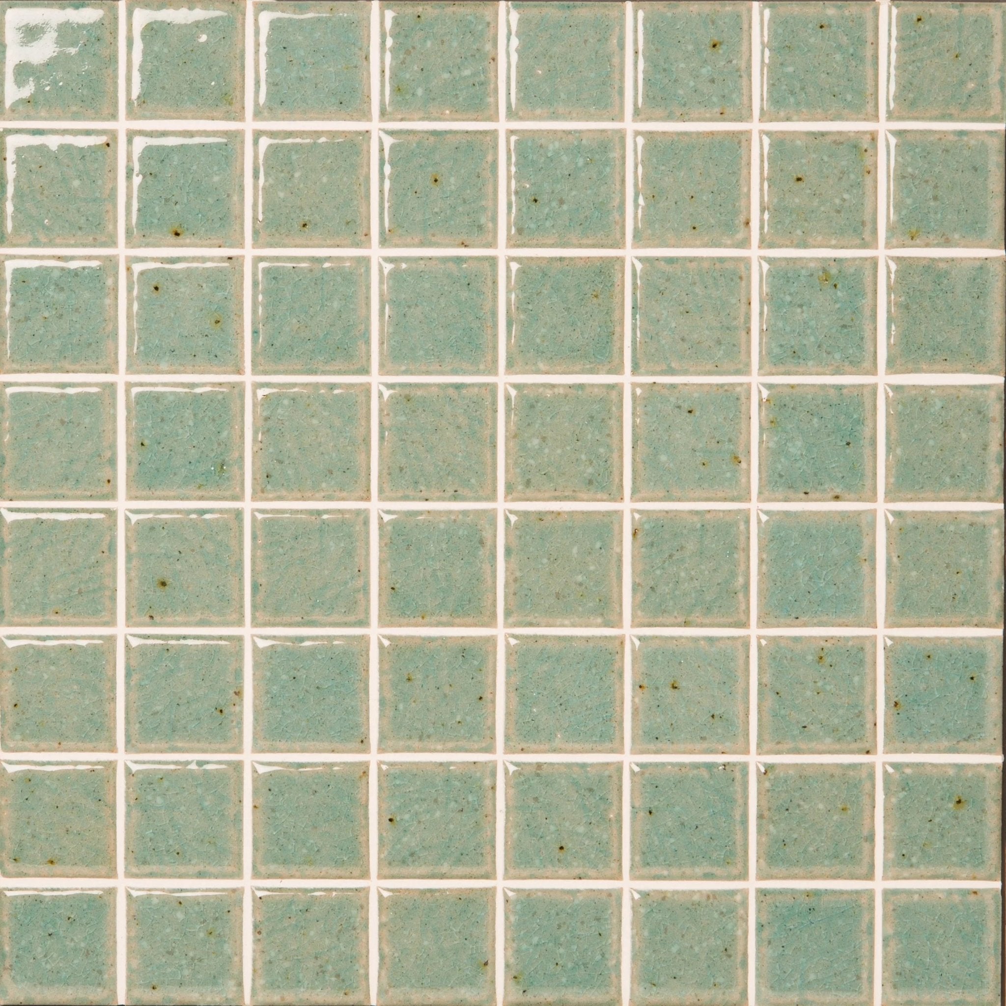 Japanese ceramic wall tiles Kaji Naka Sample in Frozen Mint from Mittsu Japanese Tiles