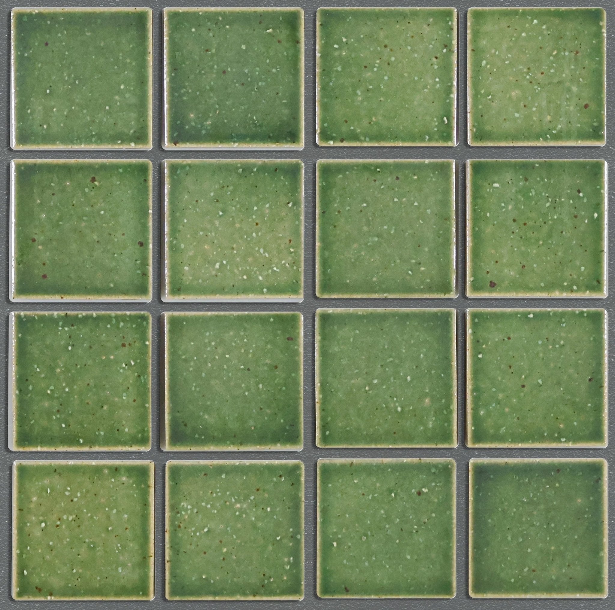 Japanese ceramic wall tiles Kaji Oki in Rifle Green from Mittsu Japanese Tiles