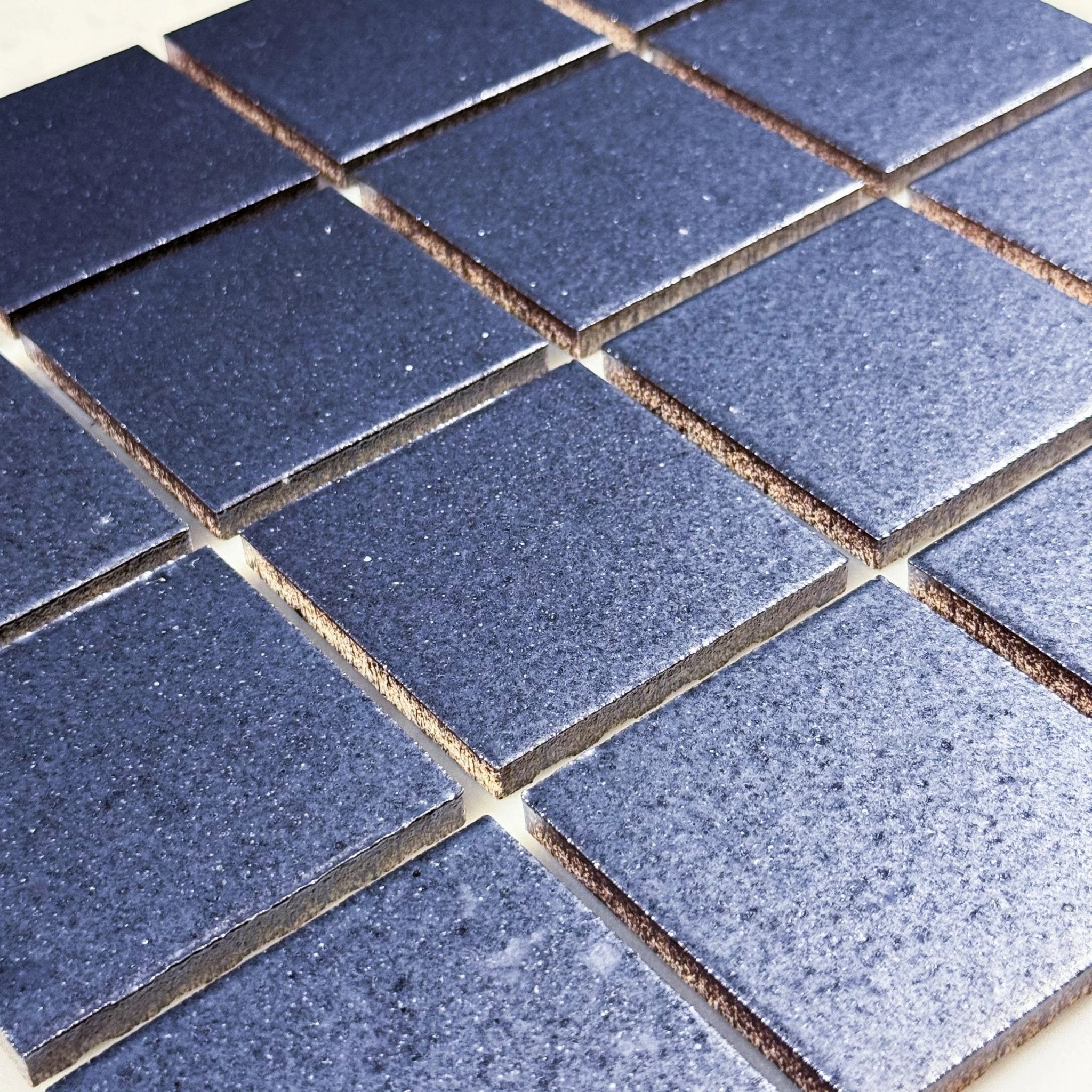 Japanese ceramic wall tiles Kaji Oki in Wrought Iron from Mittsu Japanese Tiles