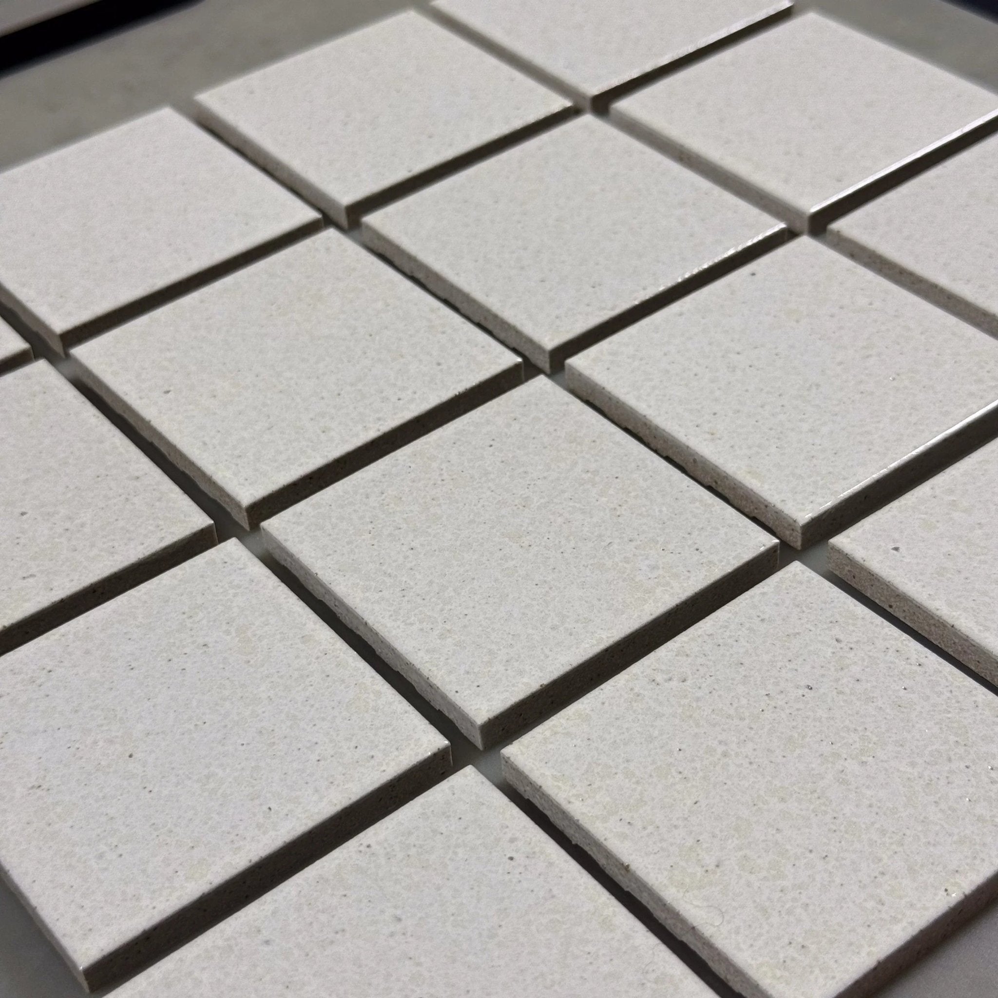 Japanese ceramic wall tiles Kaji Oki in Off White from Mittsu Japanese Tiles