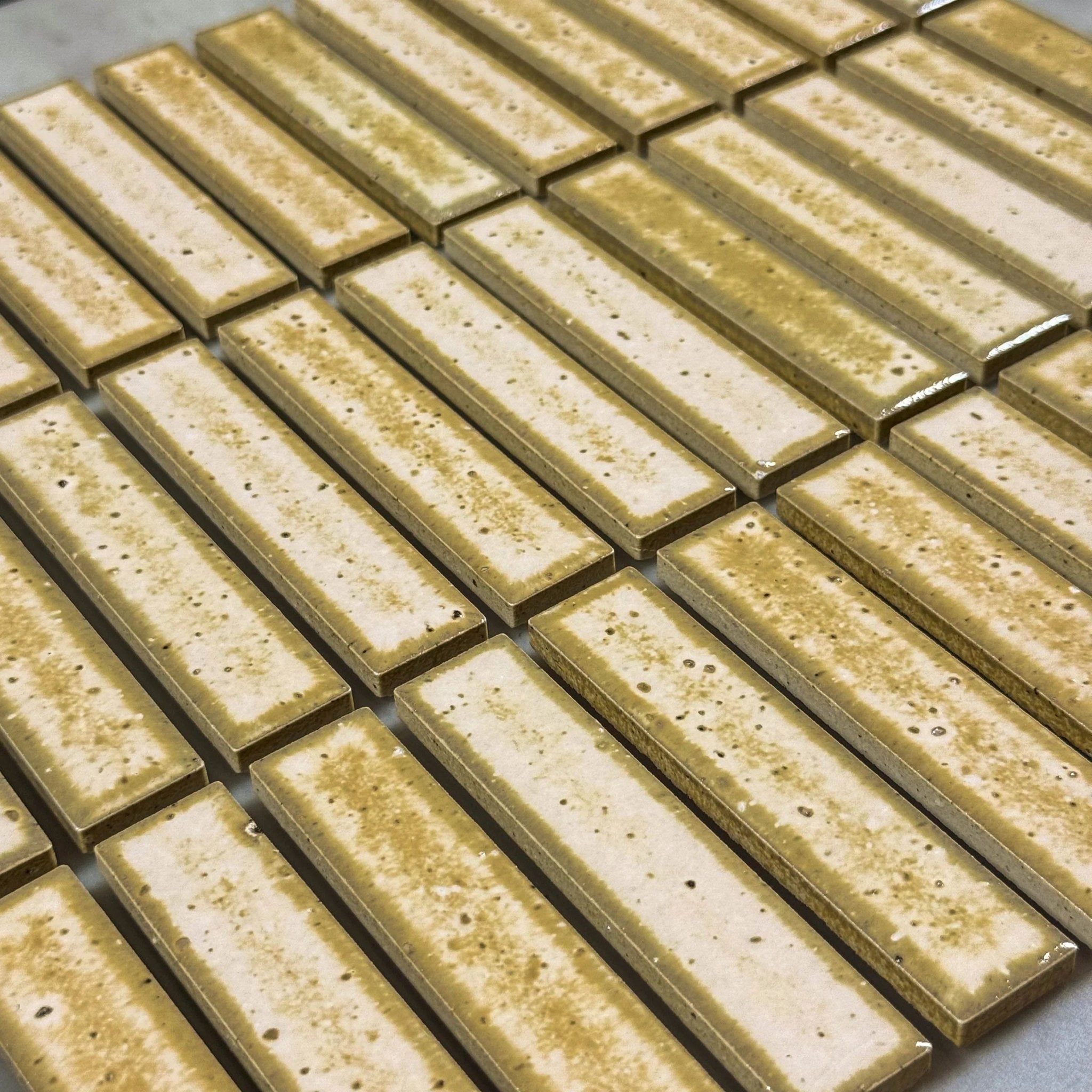 Japanese ceramic wall tiles Kogarana Sample in Drifted Sand from Mittsu Japanese Tiles