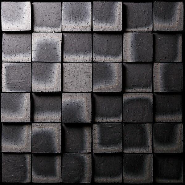 Japanese ceramic wall tiles Koyo Ibushi Arare Sample in Large from Mittsu Japanese Tiles