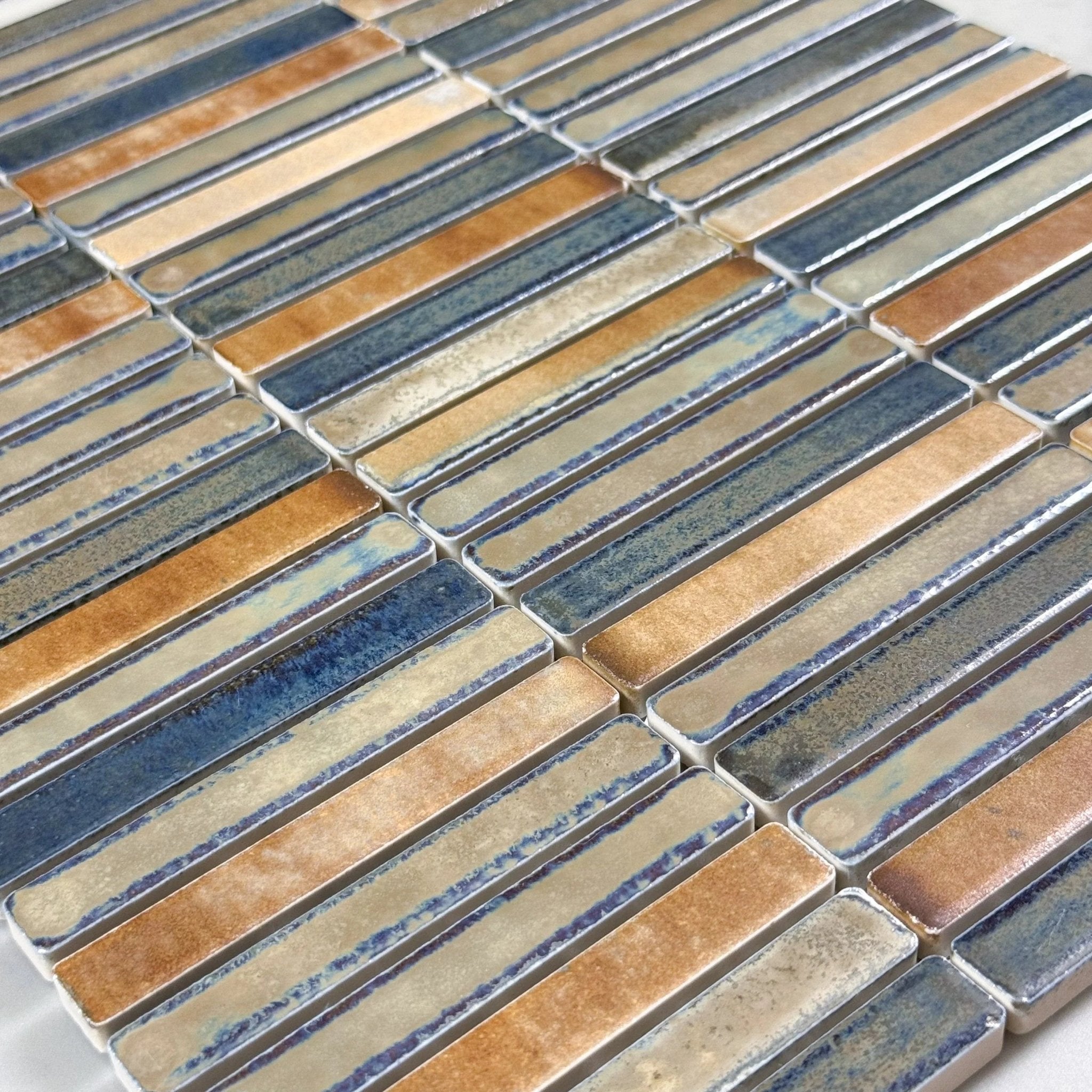 Japanese ceramic wall tiles Kujaku in Narusawa from Mittsu Japanese Tiles