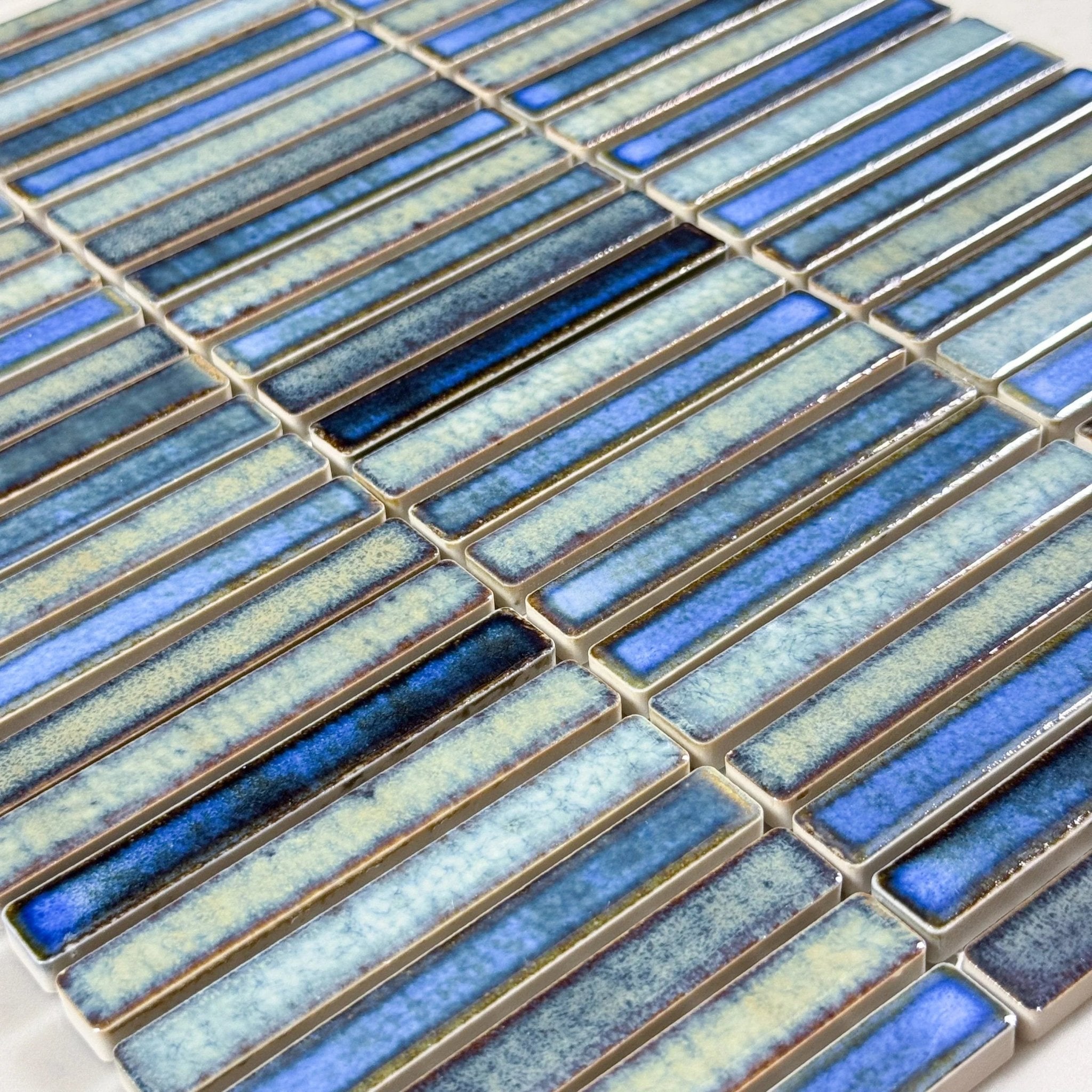 Japanese ceramic wall tiles Kujaku in Fuso from Mittsu Japanese Tiles