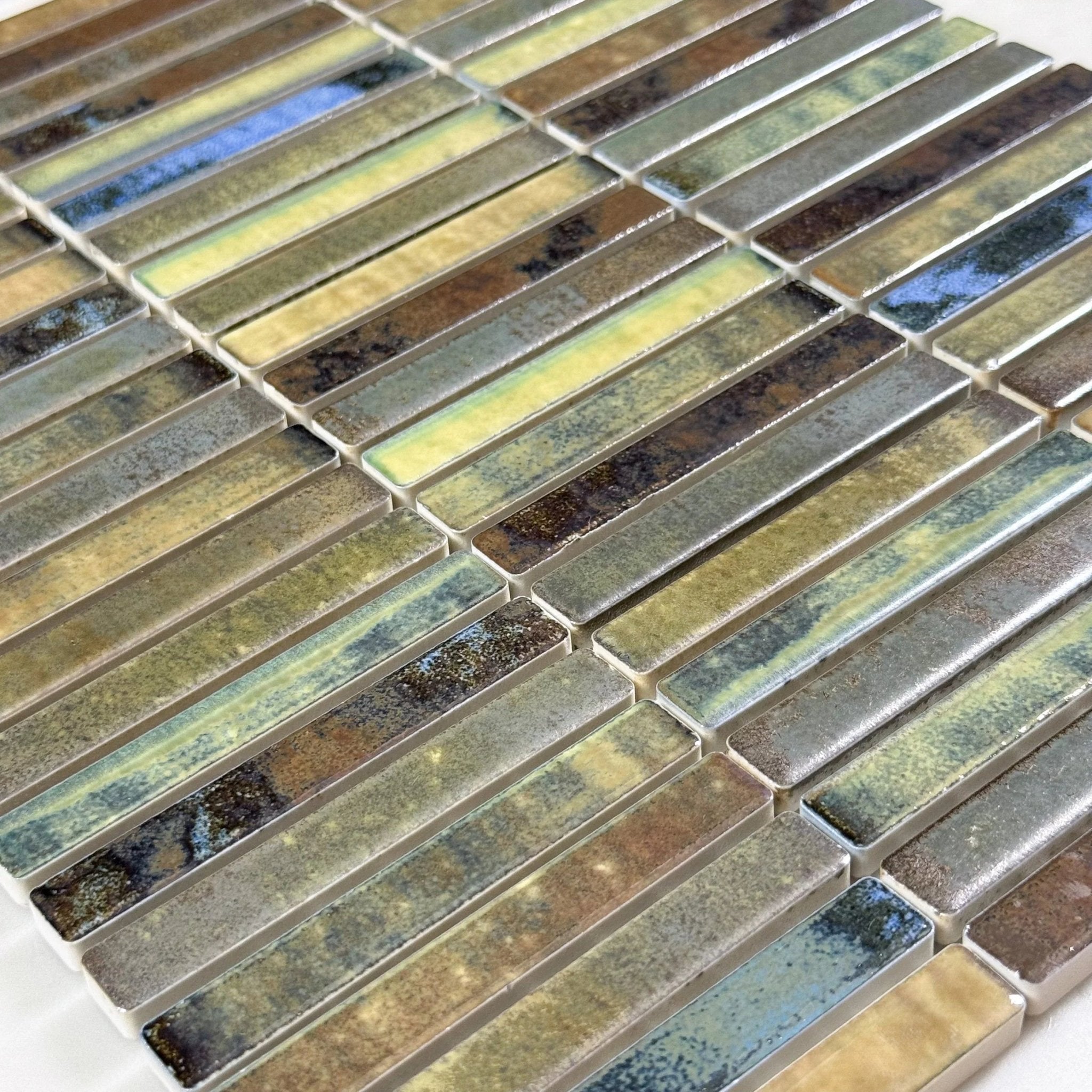 Japanese ceramic wall tiles Kujaku in Hashima from Mittsu Japanese Tiles