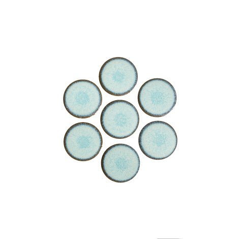 Japanese ceramic wall tiles Maru 19mm in Sky from Mittsu Japanese Tiles