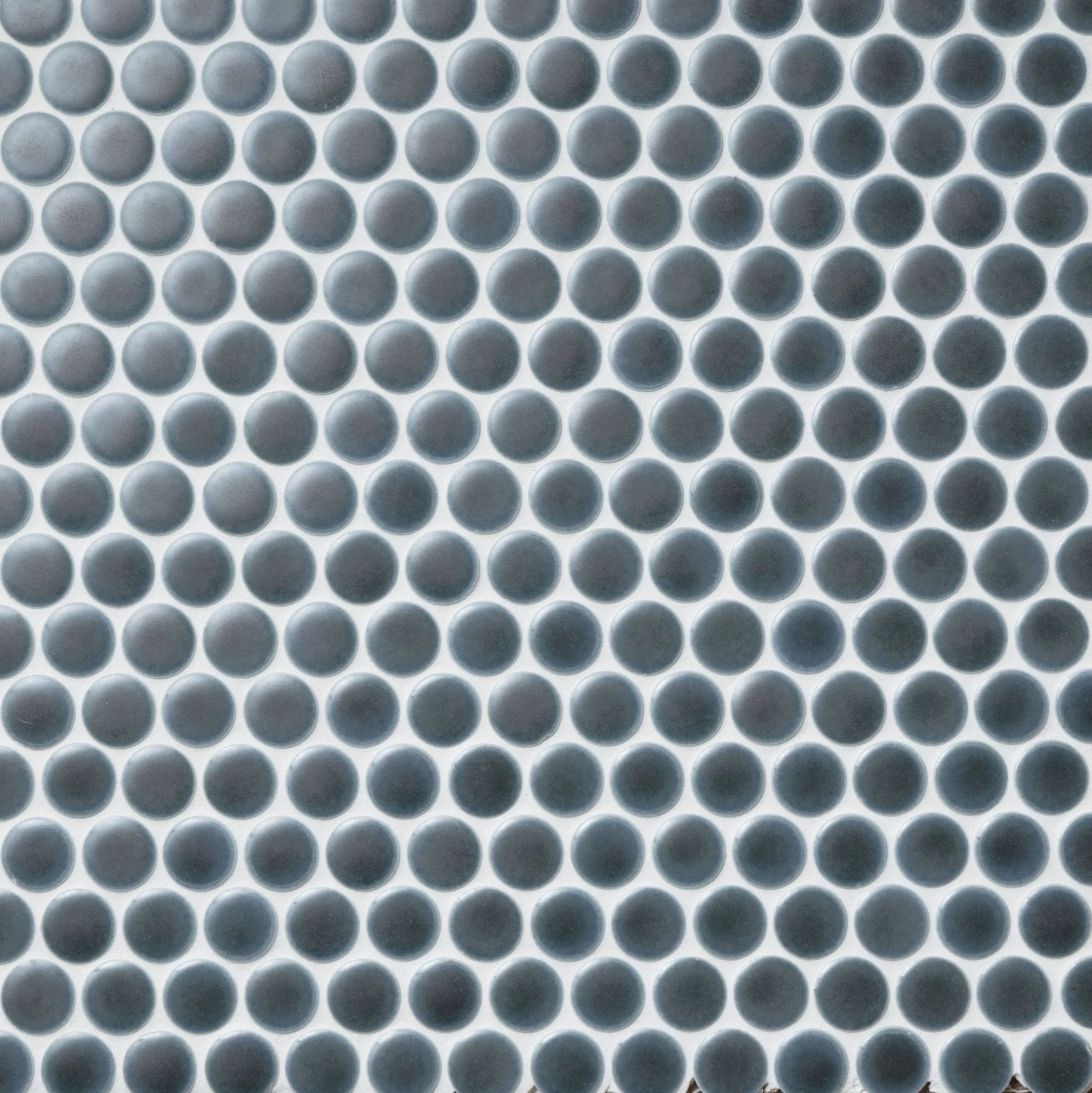 Japanese ceramic wall tiles Maru 19mm Sample in Denim from Mittsu Japanese Tiles