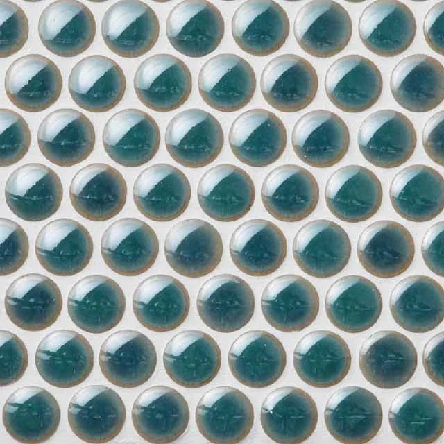 Japanese ceramic wall tiles Maru 19mm Sample in Calypso from Mittsu Japanese Tiles