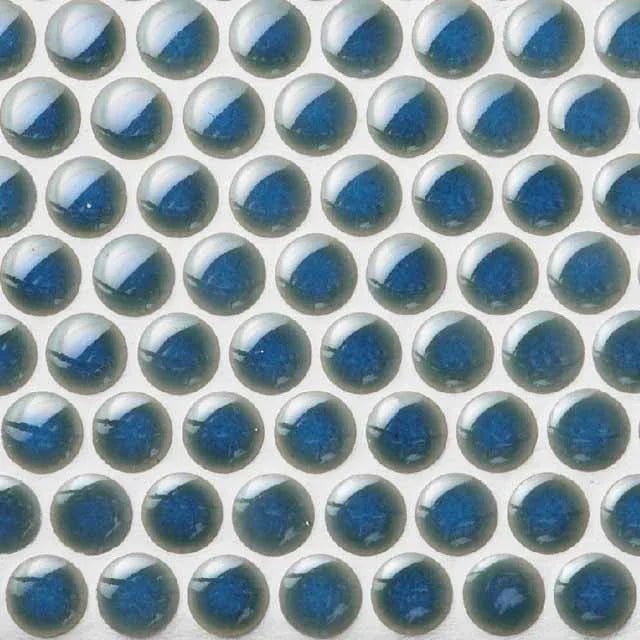 Japanese ceramic wall tiles Maru 19mm Sample in Lake from Mittsu Japanese Tiles