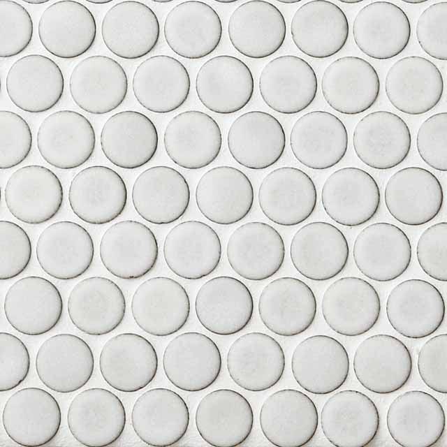 Japanese ceramic wall tiles Maru 19mm Sample in Cotton from Mittsu Japanese Tiles