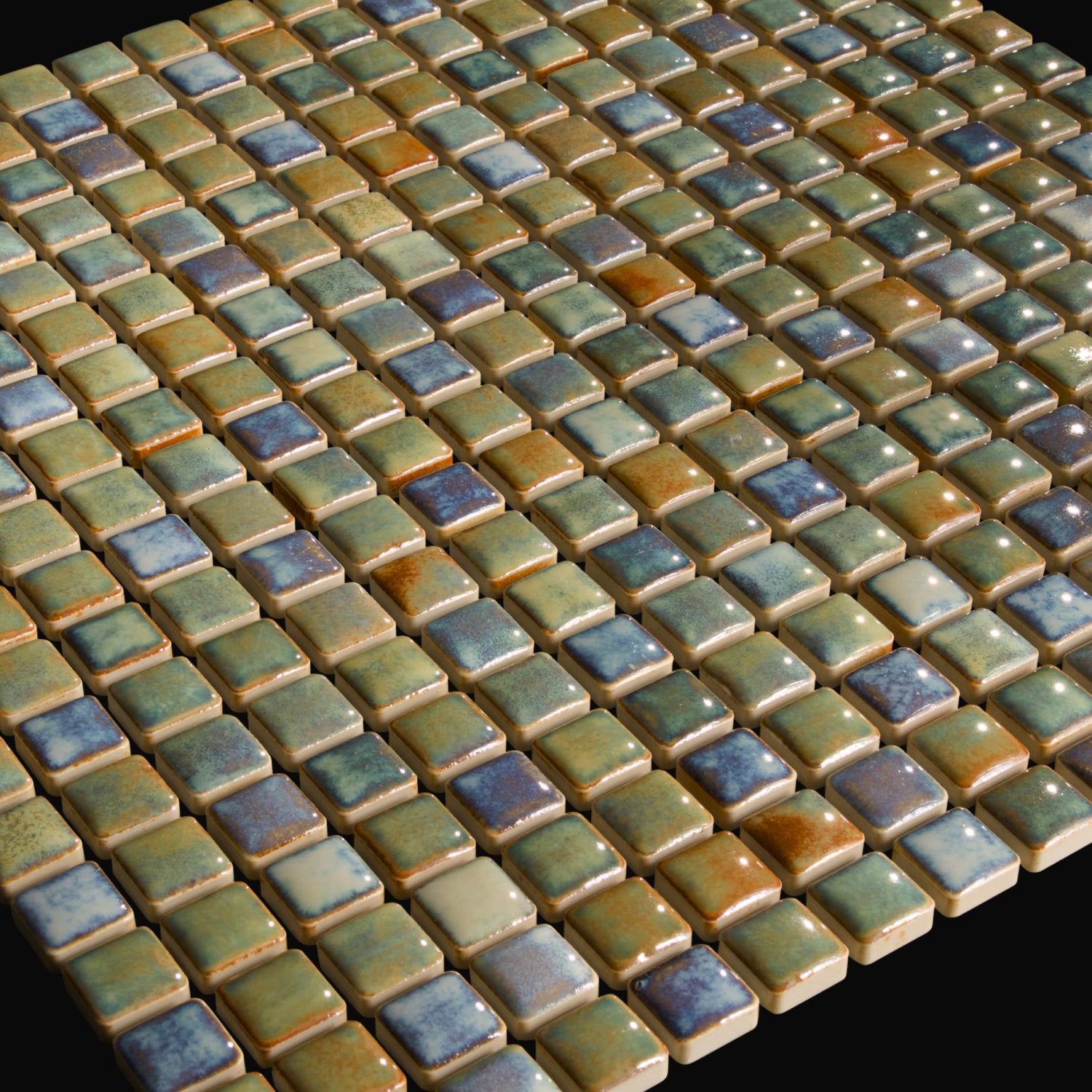 Japanese ceramic wall tiles Komasu Sample in Pale Celadon from Mittsu Japanese Tiles