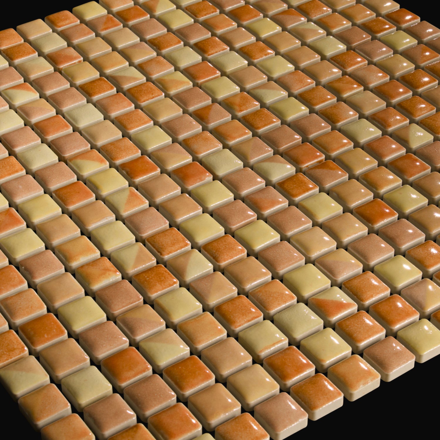 Japanese ceramic wall tiles Komasu Sample in Honey Stone from Mittsu Japanese Tiles