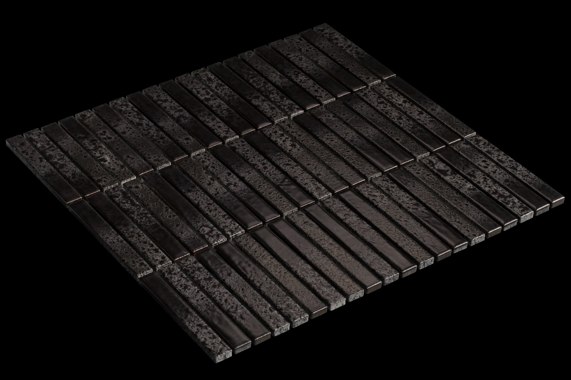 Japanese ceramic wall tiles Yohen Sample - Japanese Porcelain Wall Tile (UAE) in Dark Grey Mix from Mittsu Japanese Tiles