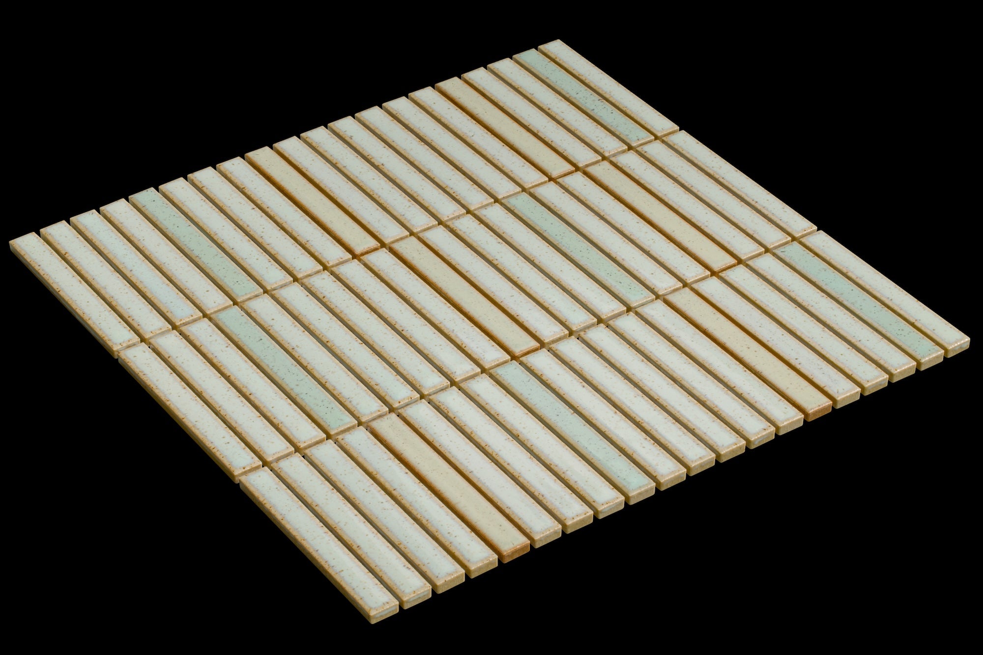 Japanese ceramic wall tiles Yohen Sample - Japanese Porcelain Wall Tile (UAE) in Turquoise Green Mix from Mittsu Japanese Tiles