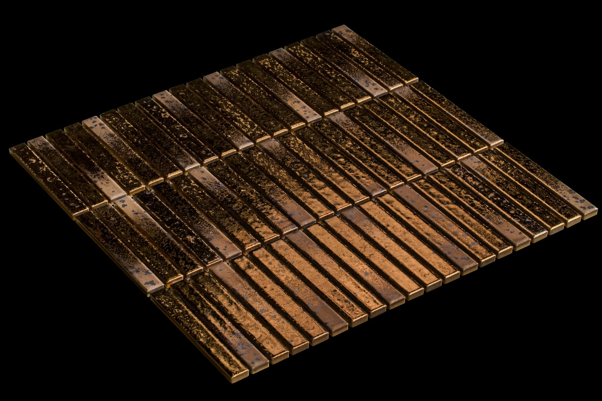 Japanese ceramic wall tiles Yohen Sample - Japanese Porcelain Wall Tile (UAE) in Gold from Mittsu Japanese Tiles