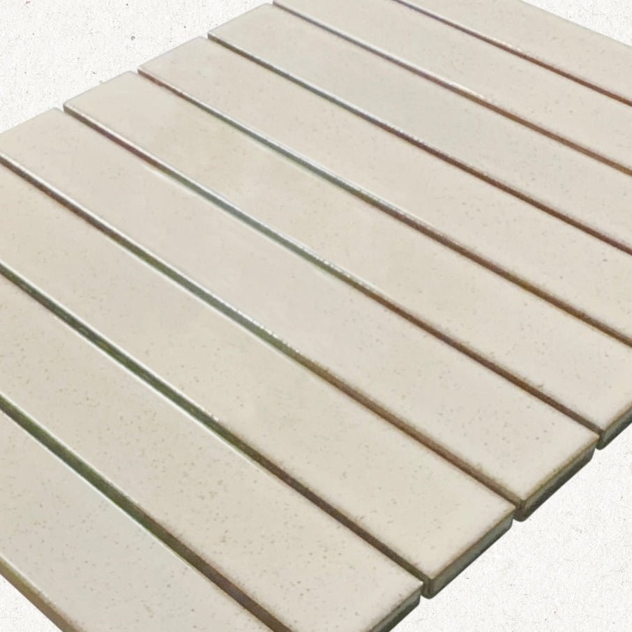 Yuki Max Japanese porcelain wall tile in Terracotta by Mittsu Japanese Tiles