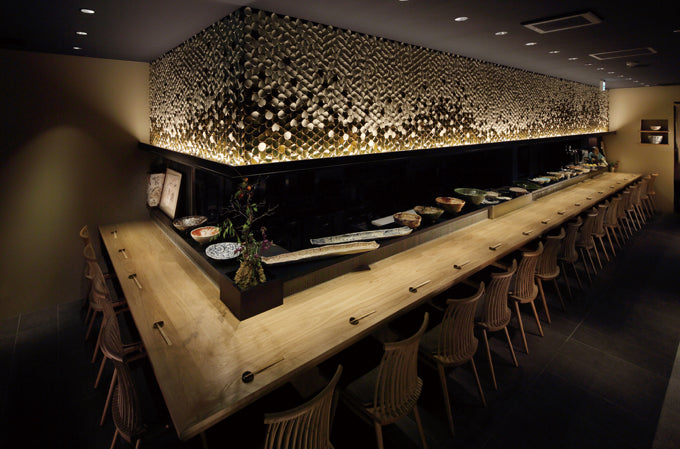 Mixed Moon finish in a restaurant interior