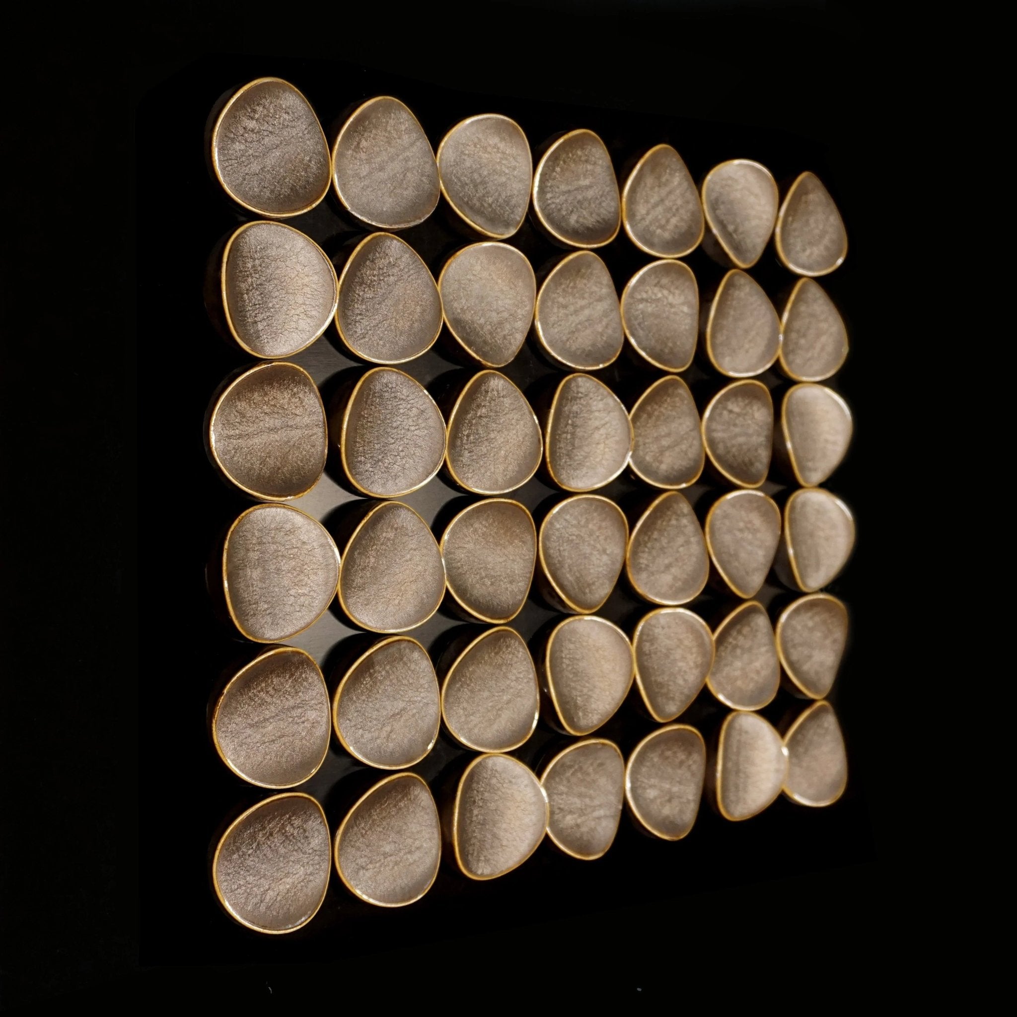 Japanese ceramic wall tiles Moon Sample in White Glaze from Mittsu Japanese Tiles