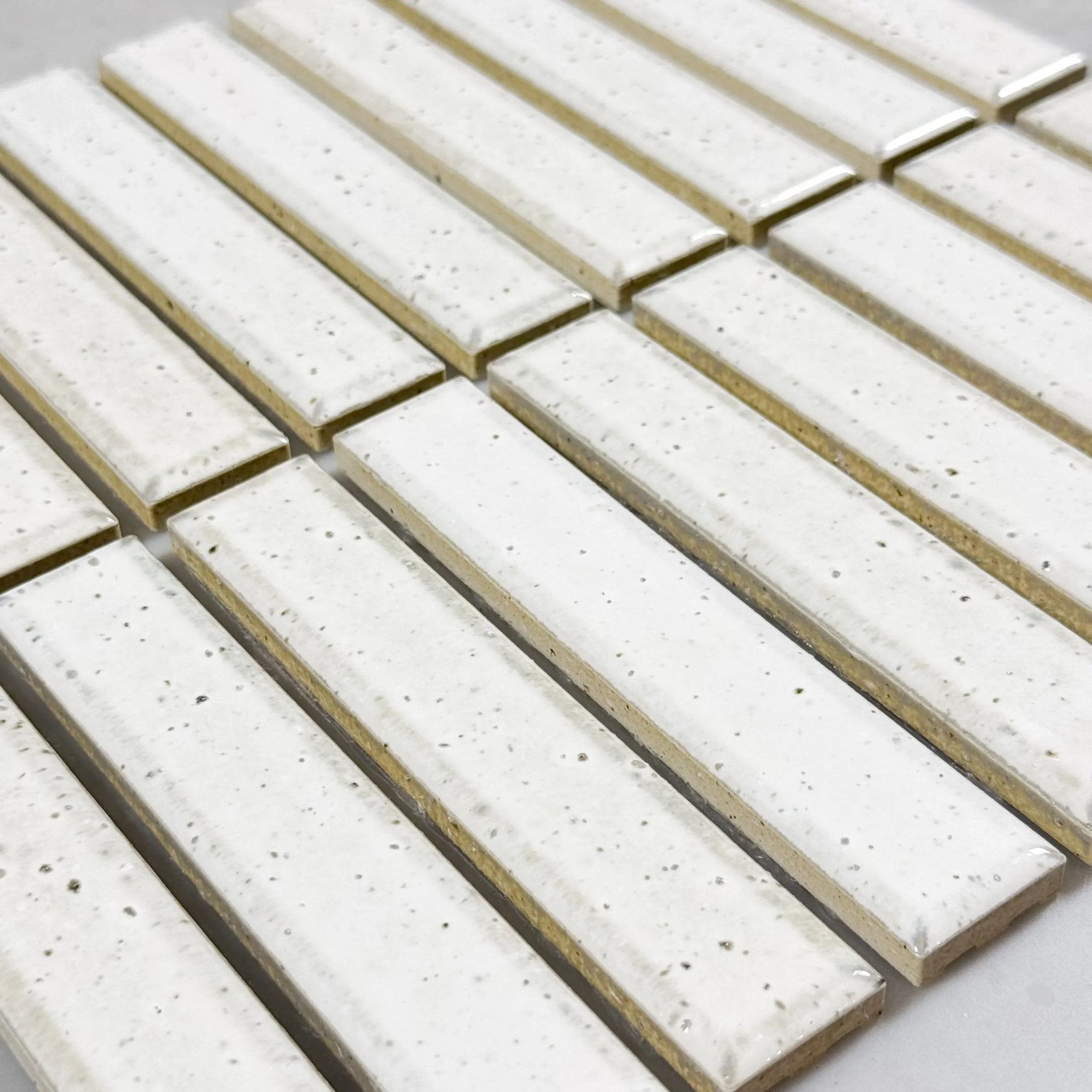 Japanese ceramic wall tiles Nakaba in Oyster Frost from Mittsu Japanese Tiles