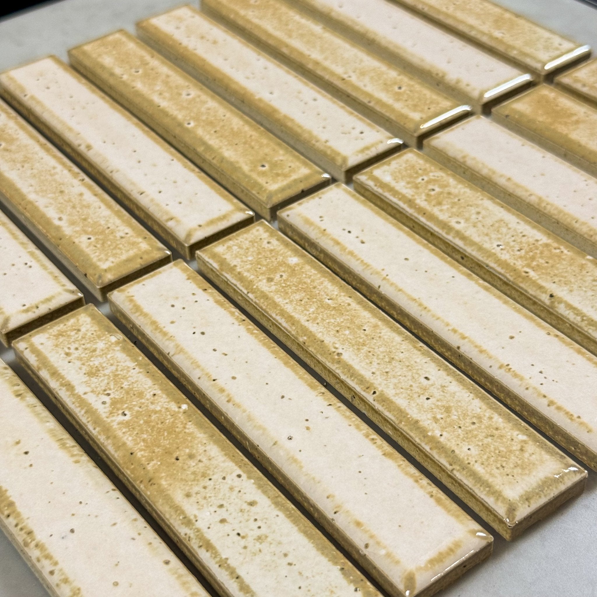 Japanese ceramic wall tiles Nakaba Sample in Drifted Sand from Mittsu Japanese Tiles