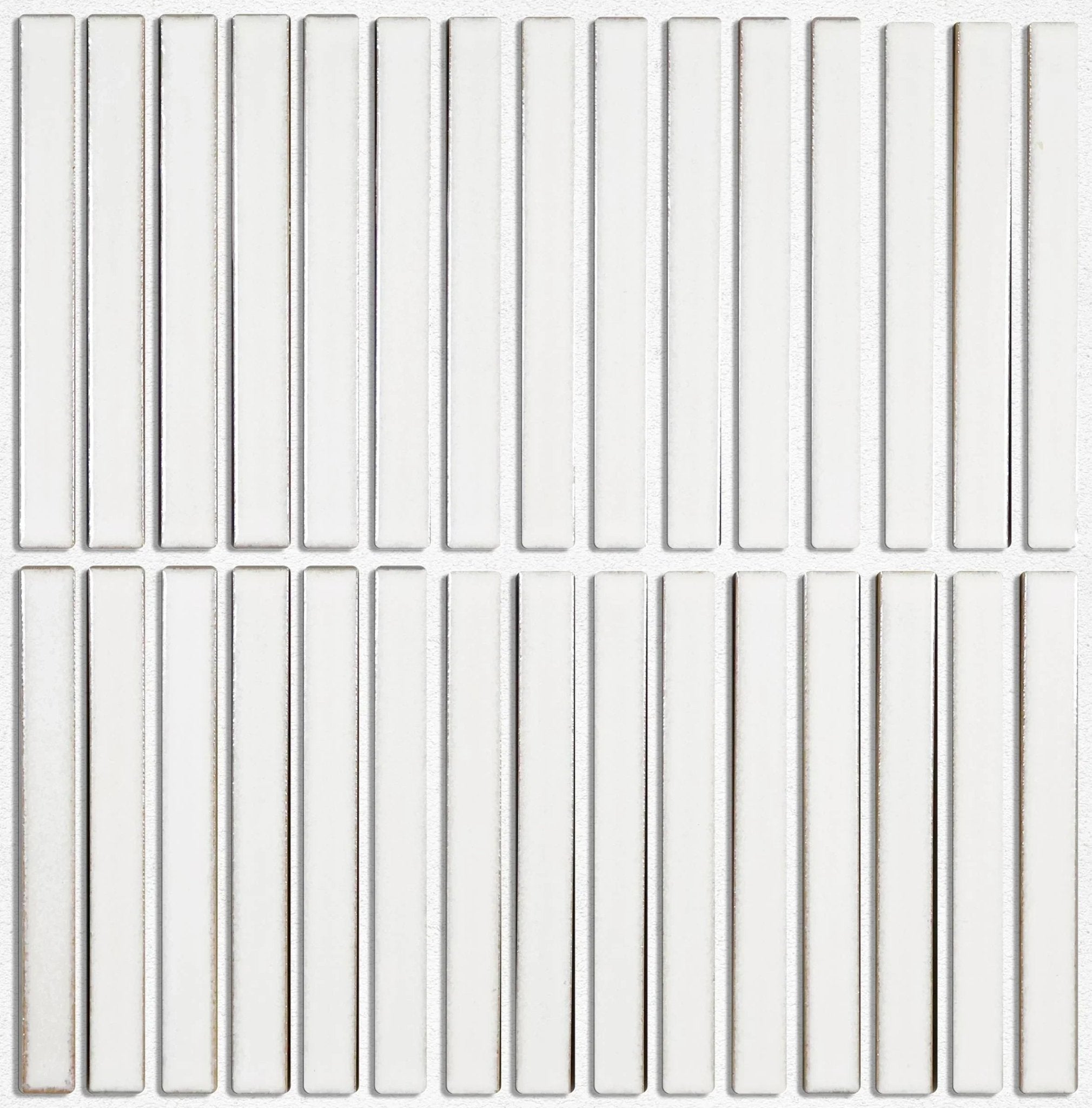 Japanese ceramic wall tiles Nigi Sample in Shiro from Mittsu Japanese Tiles