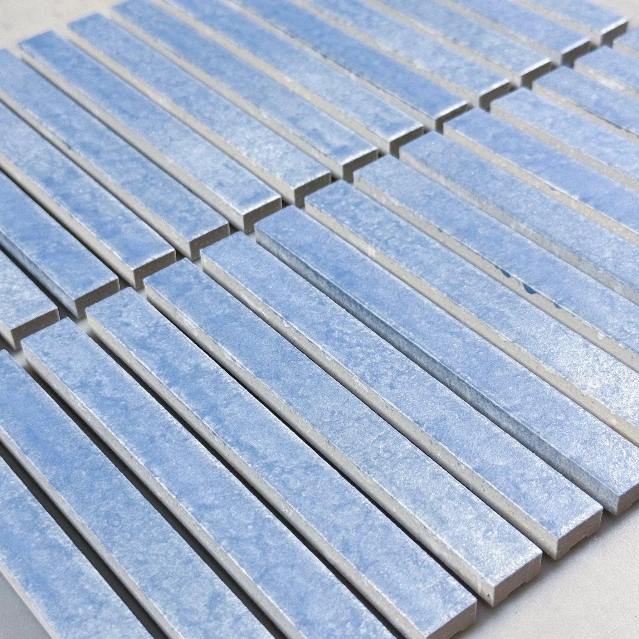 Japanese ceramic wall tiles Nigi Sample in Sora from Mittsu Japanese Tiles