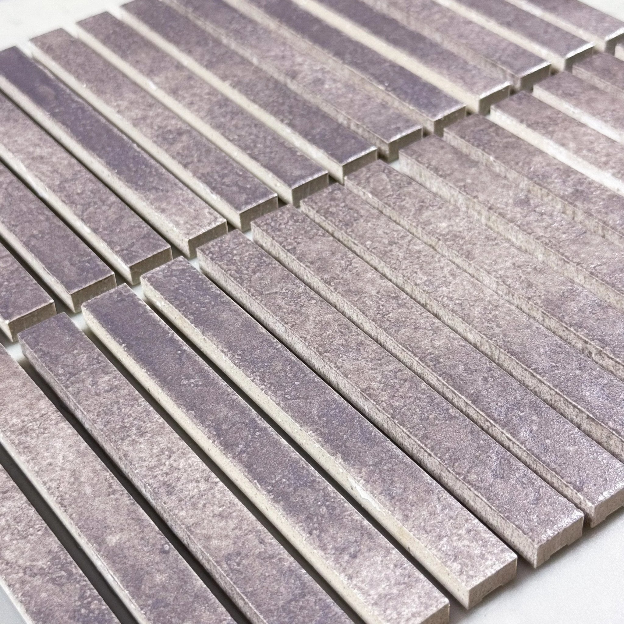 Japanese ceramic wall tiles Nigi Sample in Tetsu from Mittsu Japanese Tiles