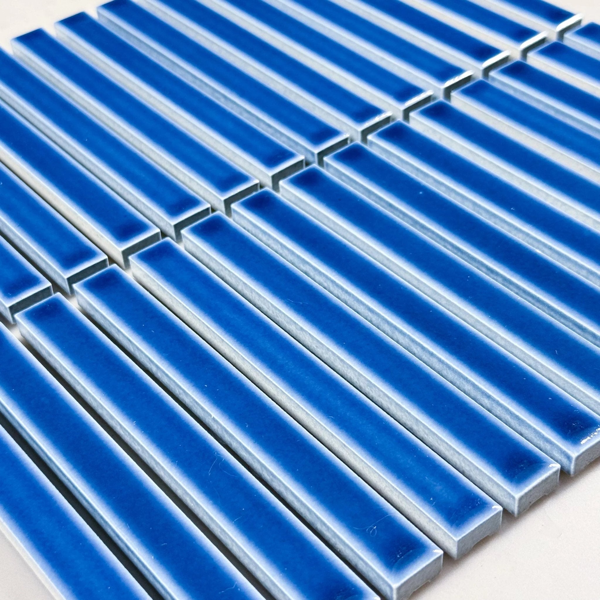 Japanese ceramic wall tiles Nigi Sample in Umi from Mittsu Japanese Tiles