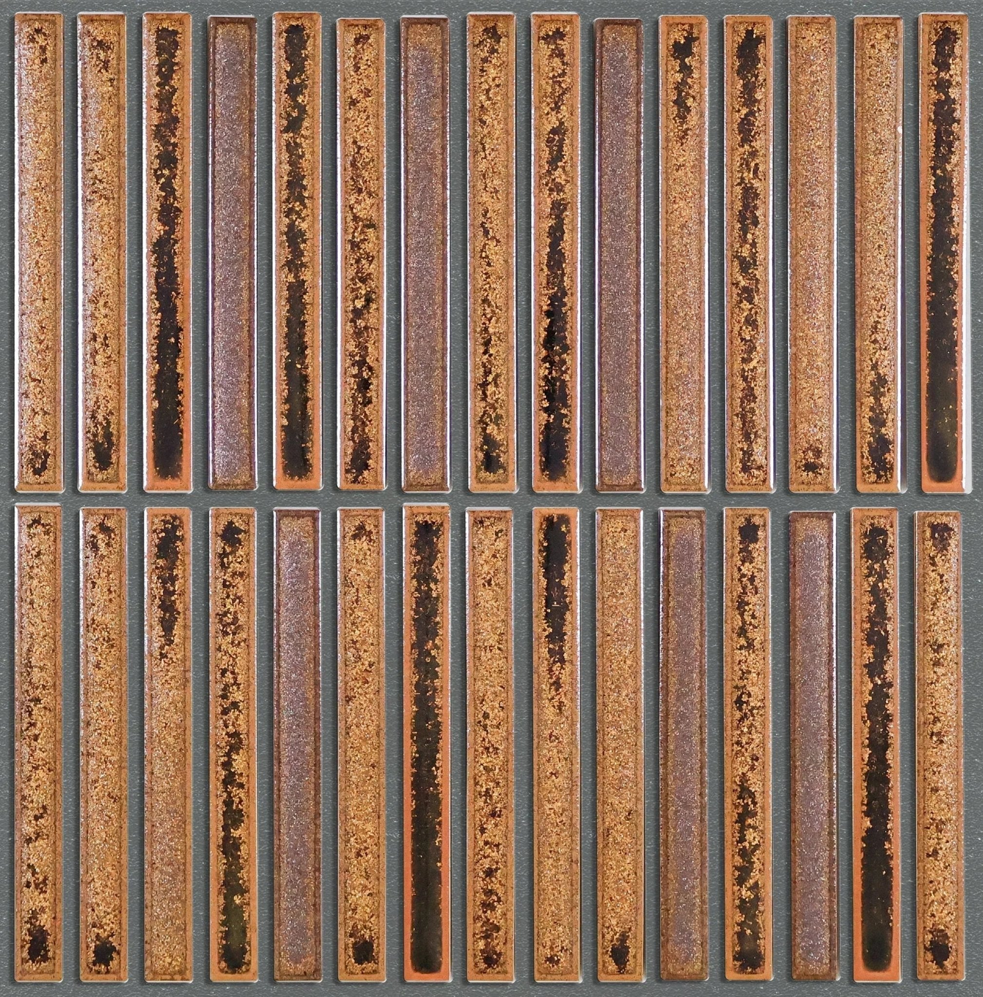 Japanese ceramic wall tiles Nigi Sample in Sumi from Mittsu Japanese Tiles