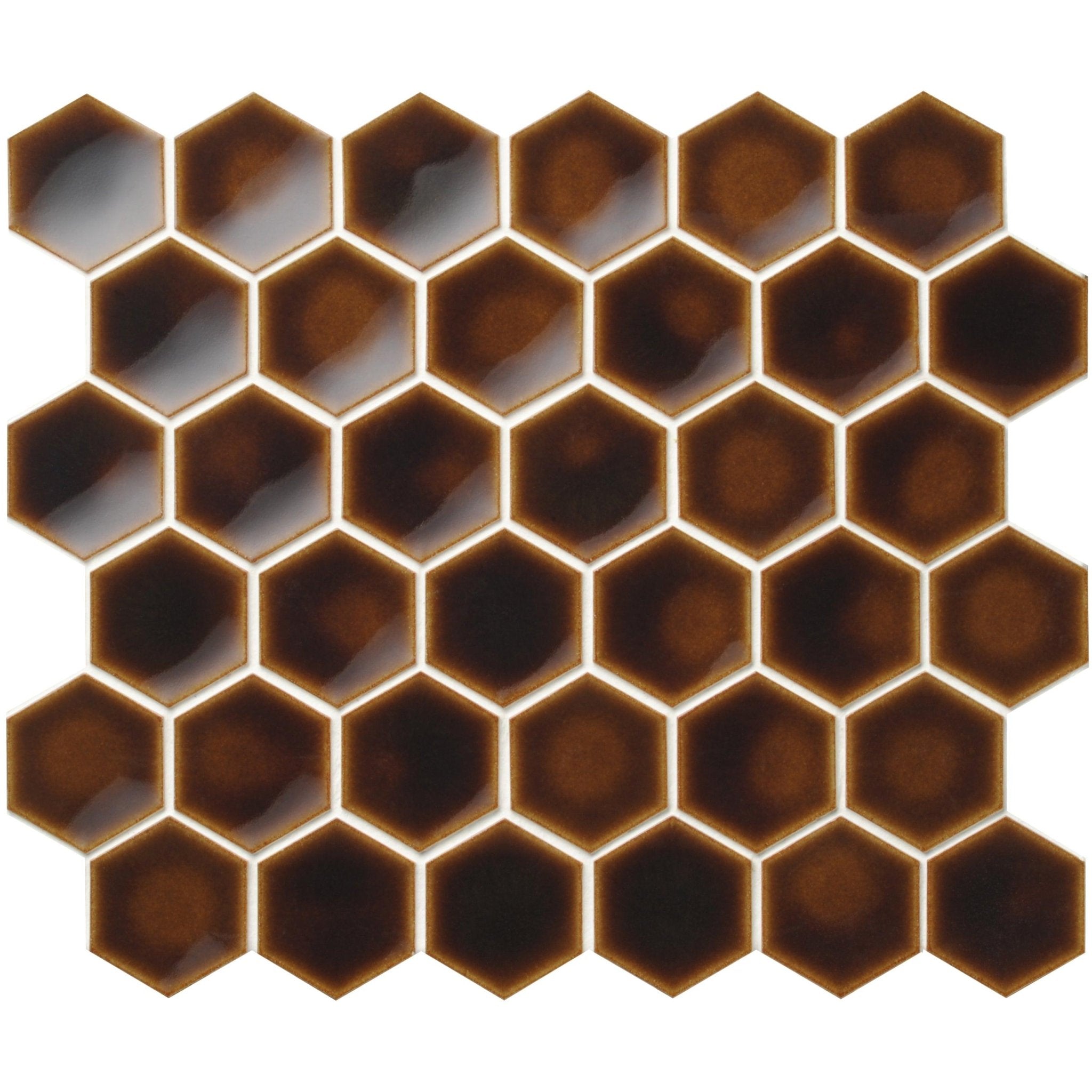 Japanese ceramic wall tiles Roku in Deep Brown from Mittsu Japanese Tiles