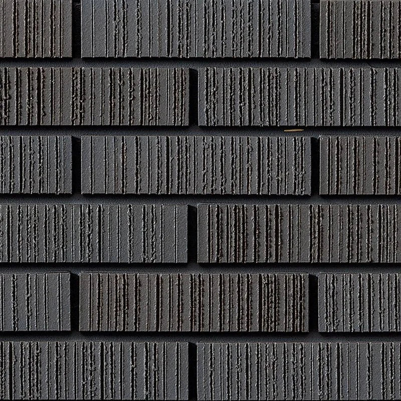 Japanese ceramic wall tiles Sawarabi Sample in Dark Brown from Mittsu Japanese Tiles