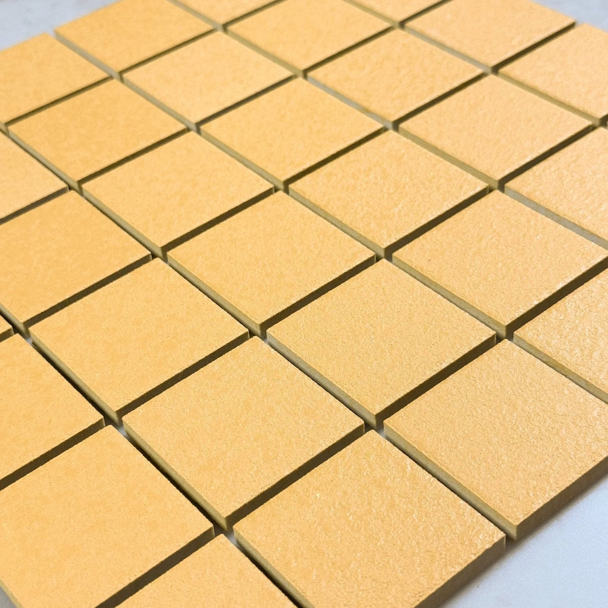 Japanese ceramic wall tiles Tanjun Sample in Light Brown from Mittsu Japanese Tiles