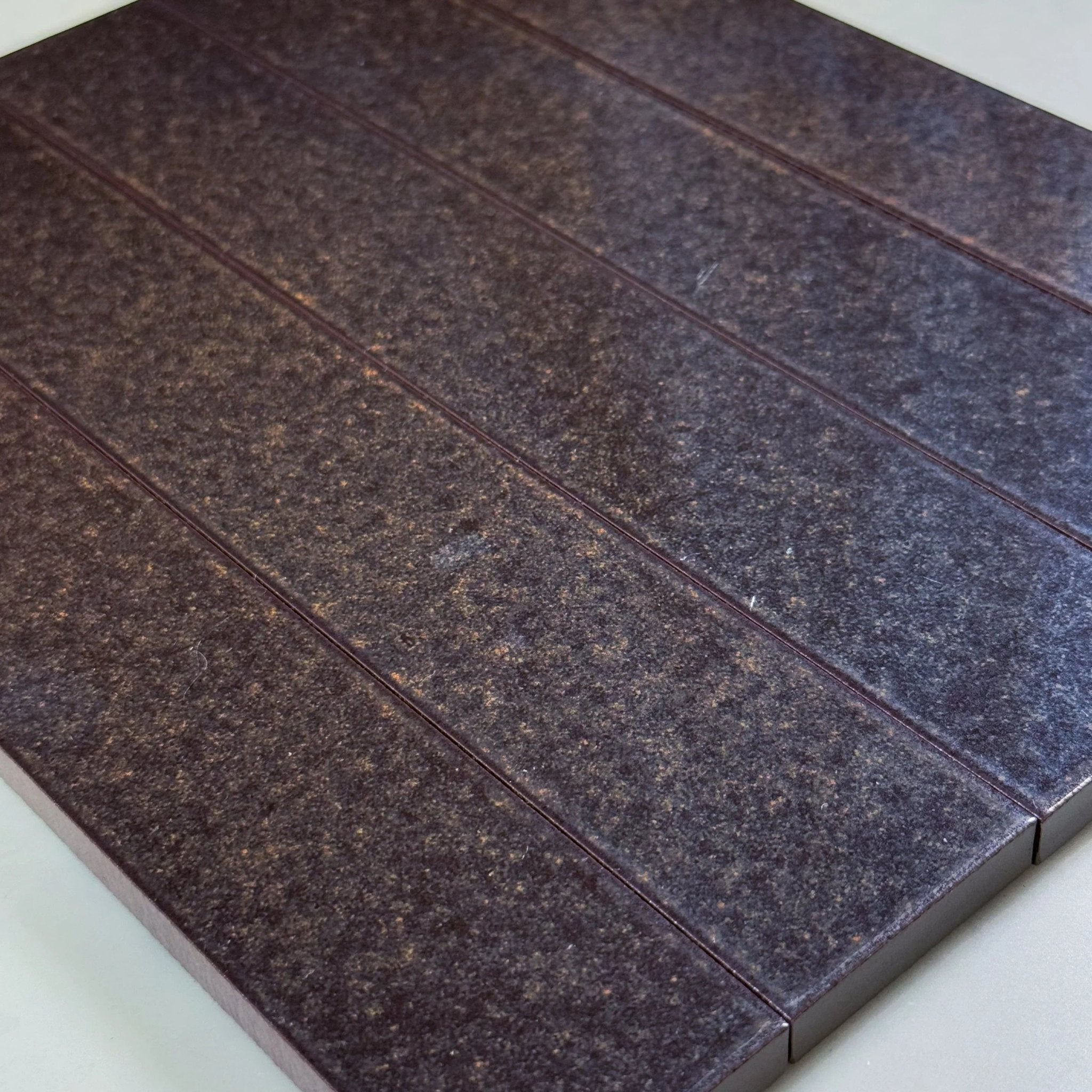 Japanese ceramic wall tiles Tsuyoi in Gold Fleck from Mittsu Japanese Tiles