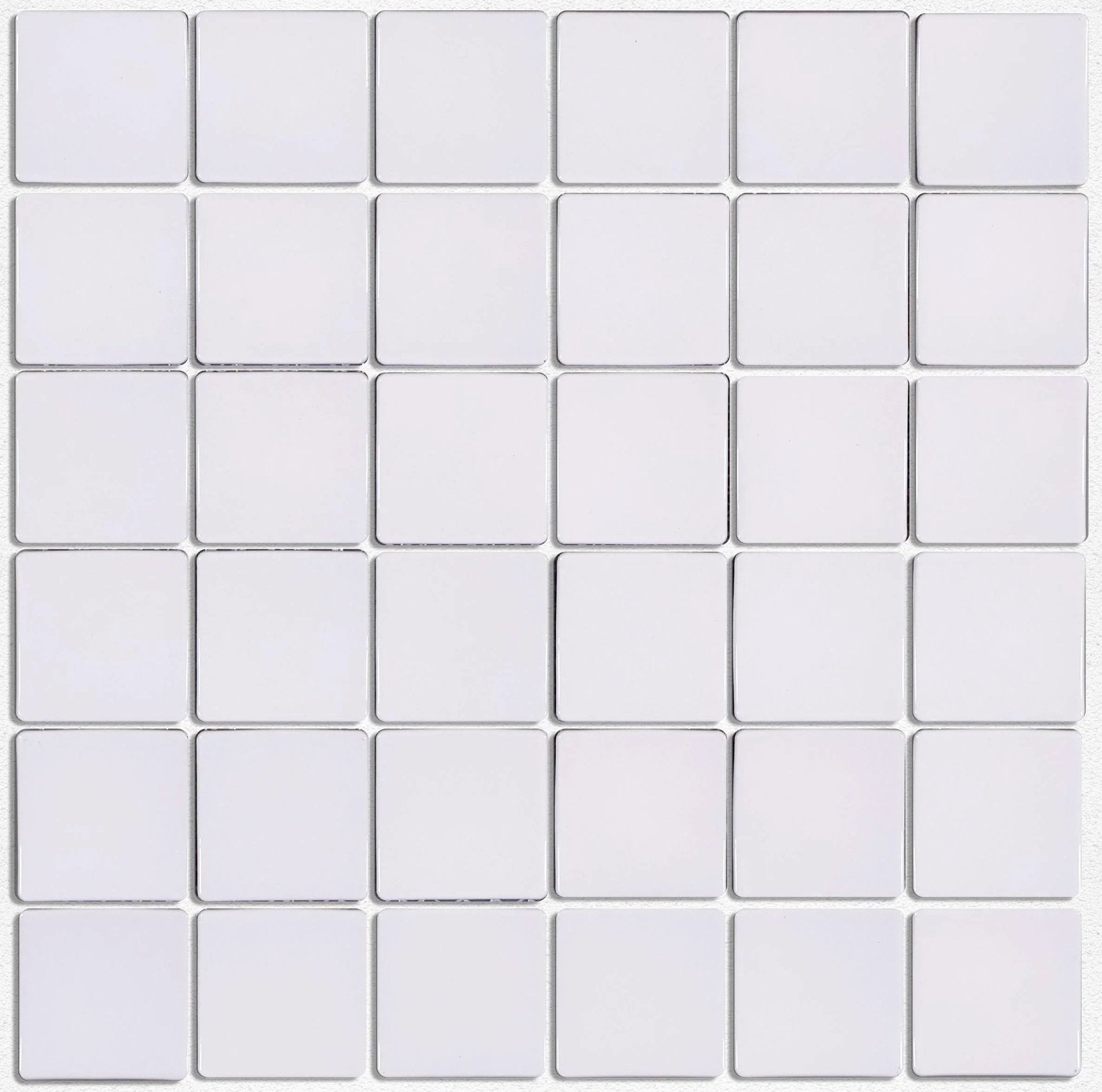 Japanese ceramic wall tiles Vaisell Sample in Matt White from Mittsu Japanese Tiles